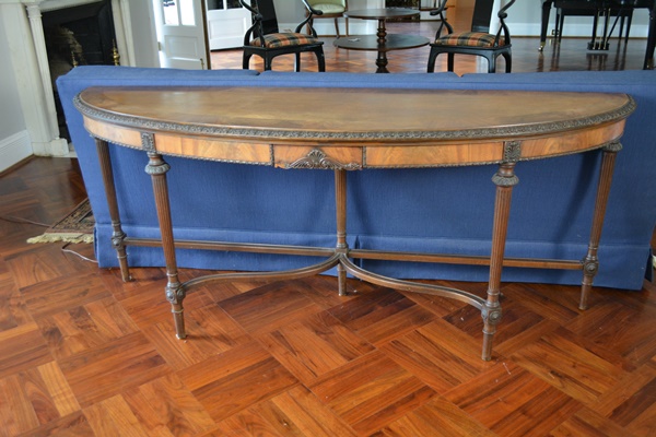 Antique Demilune Wood Sofa Table