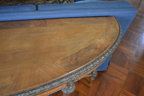 Antique Demilune Wood Sofa Table