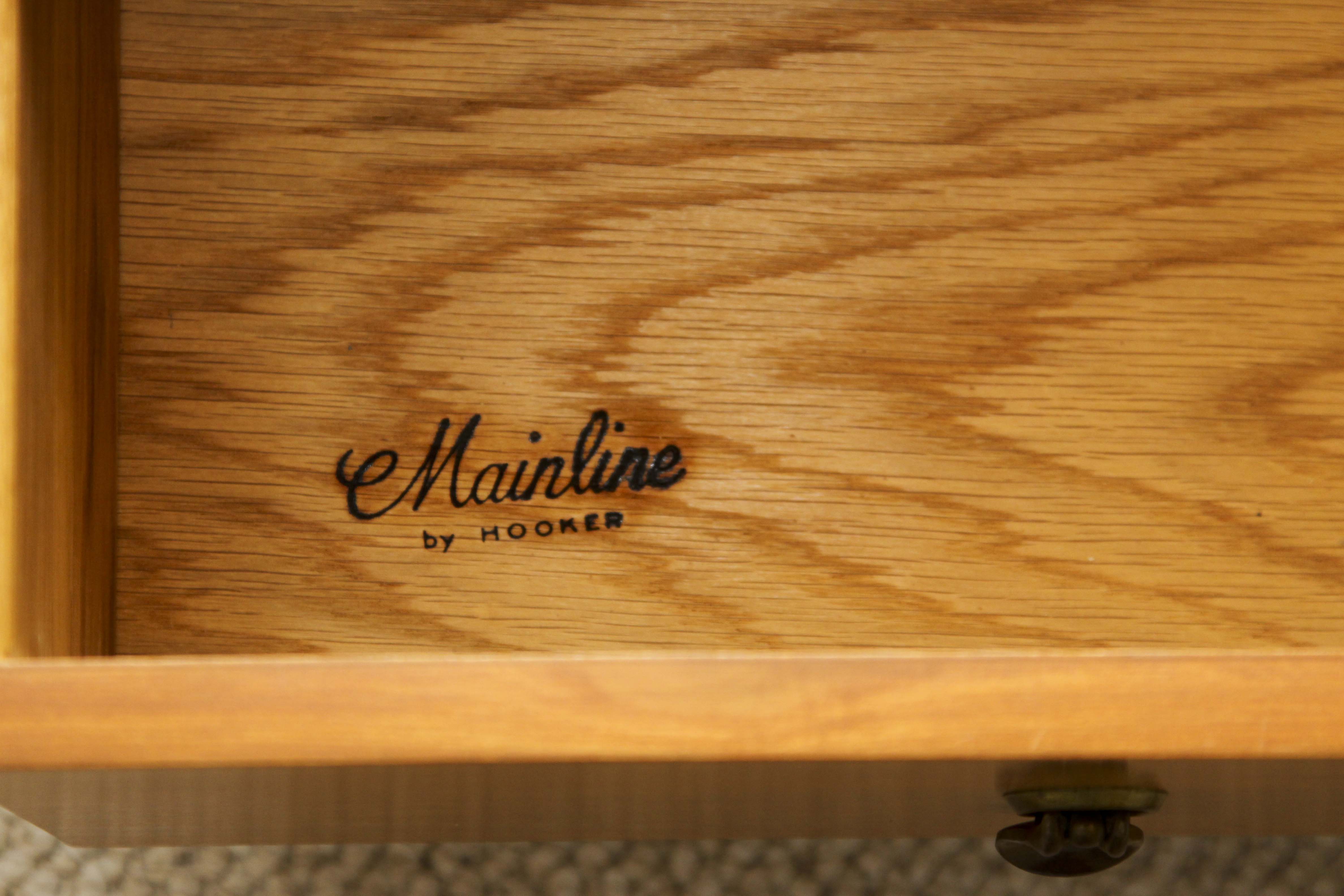 Mid Century Modern "Mainline" Nightstand and Headboard by Hooker