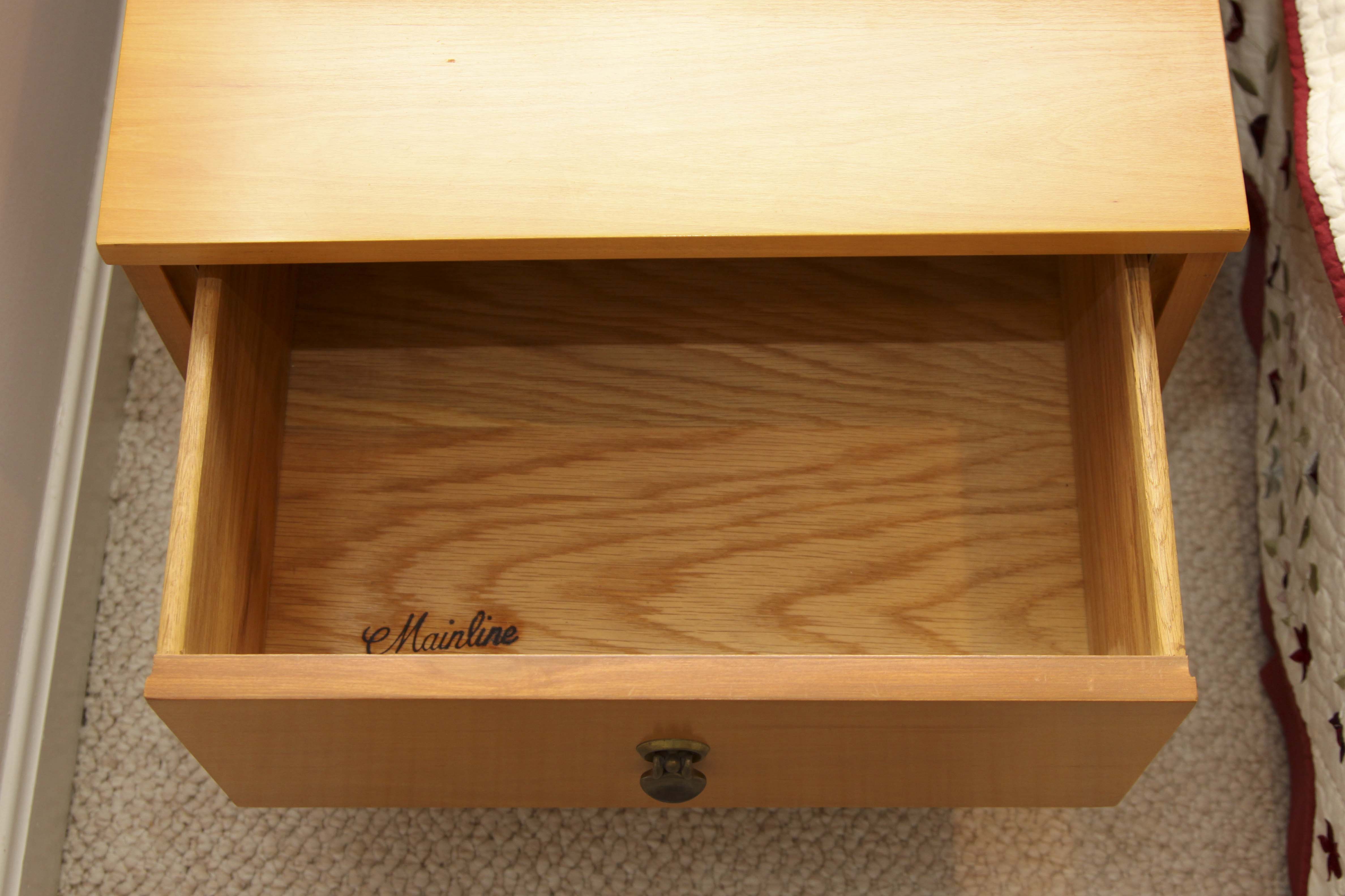 Mid Century Modern "Mainline" Nightstand and Headboard by Hooker