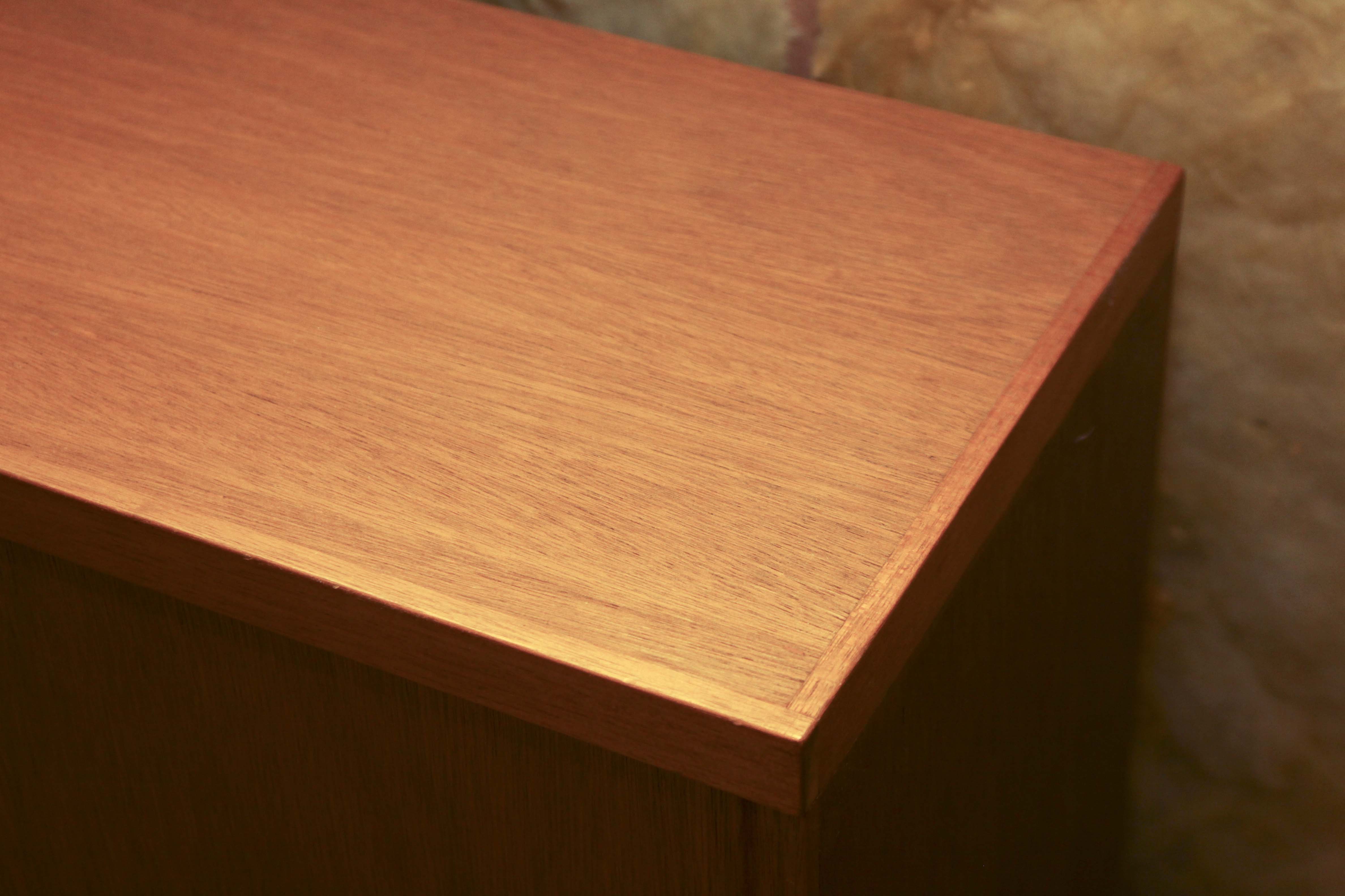 Mid Century Modern Cabinet With Sliding Door Front