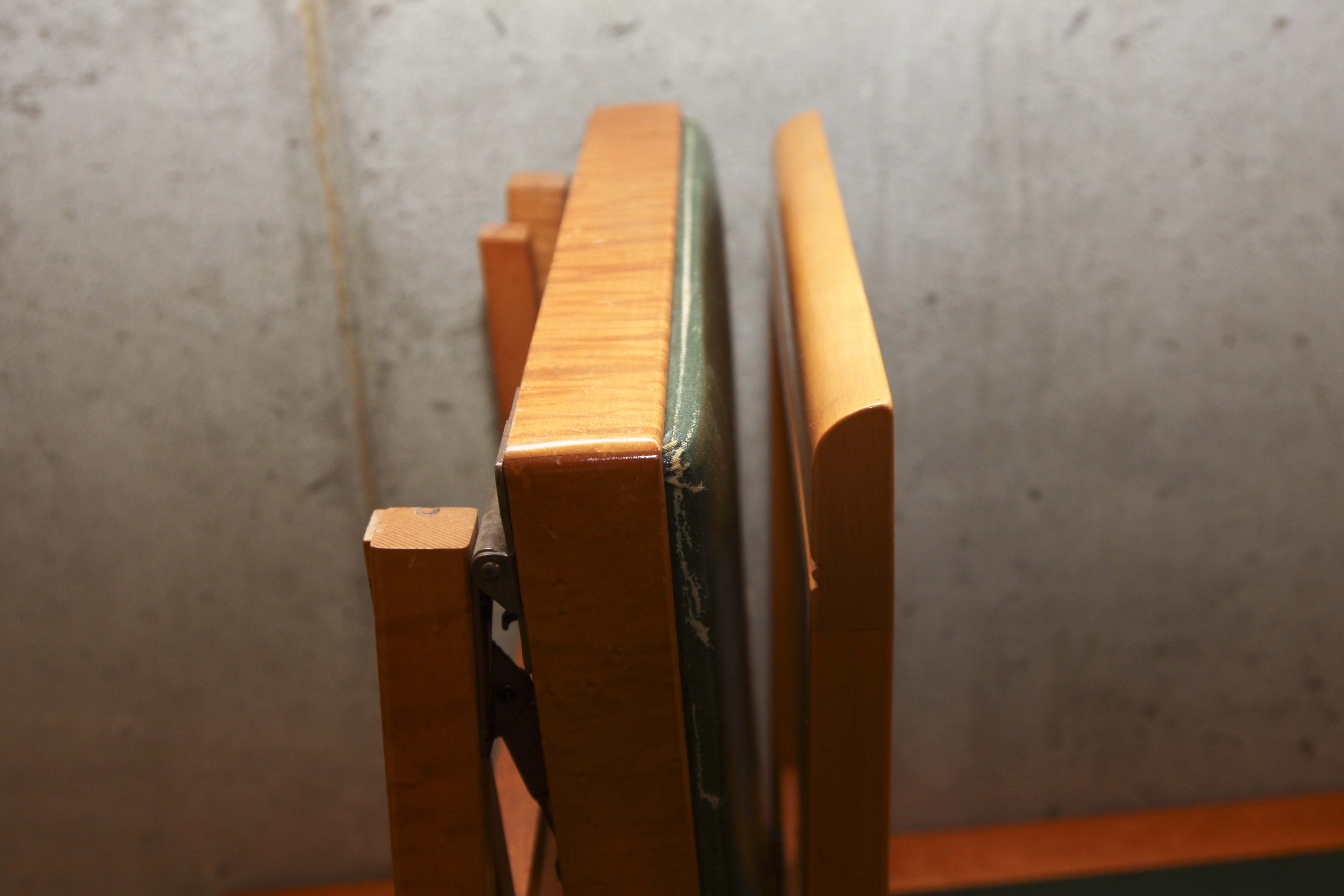 Mid-Century Folding Table With Set of Four Matching Chairs