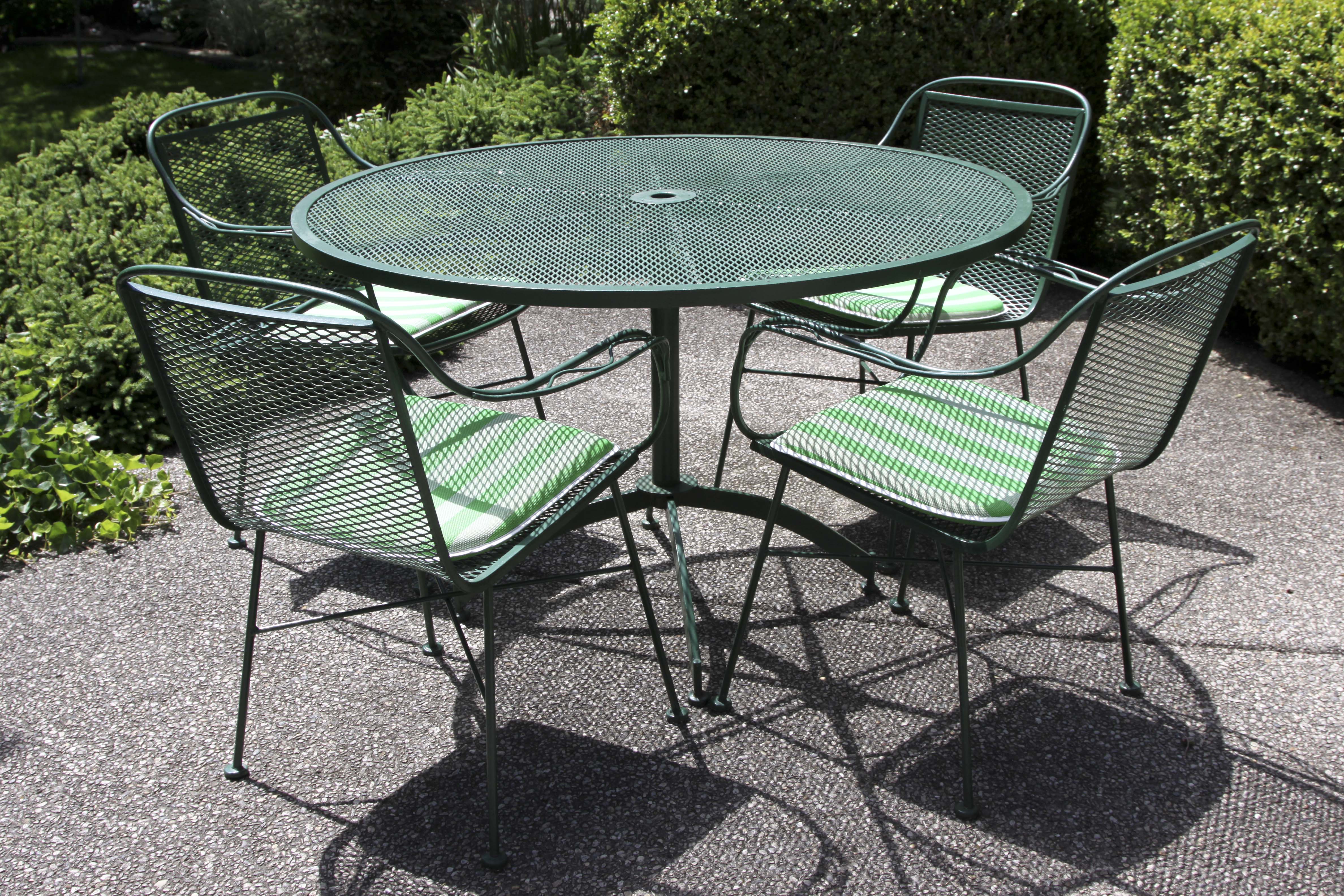 Wrought Iron Table and Four Chairs