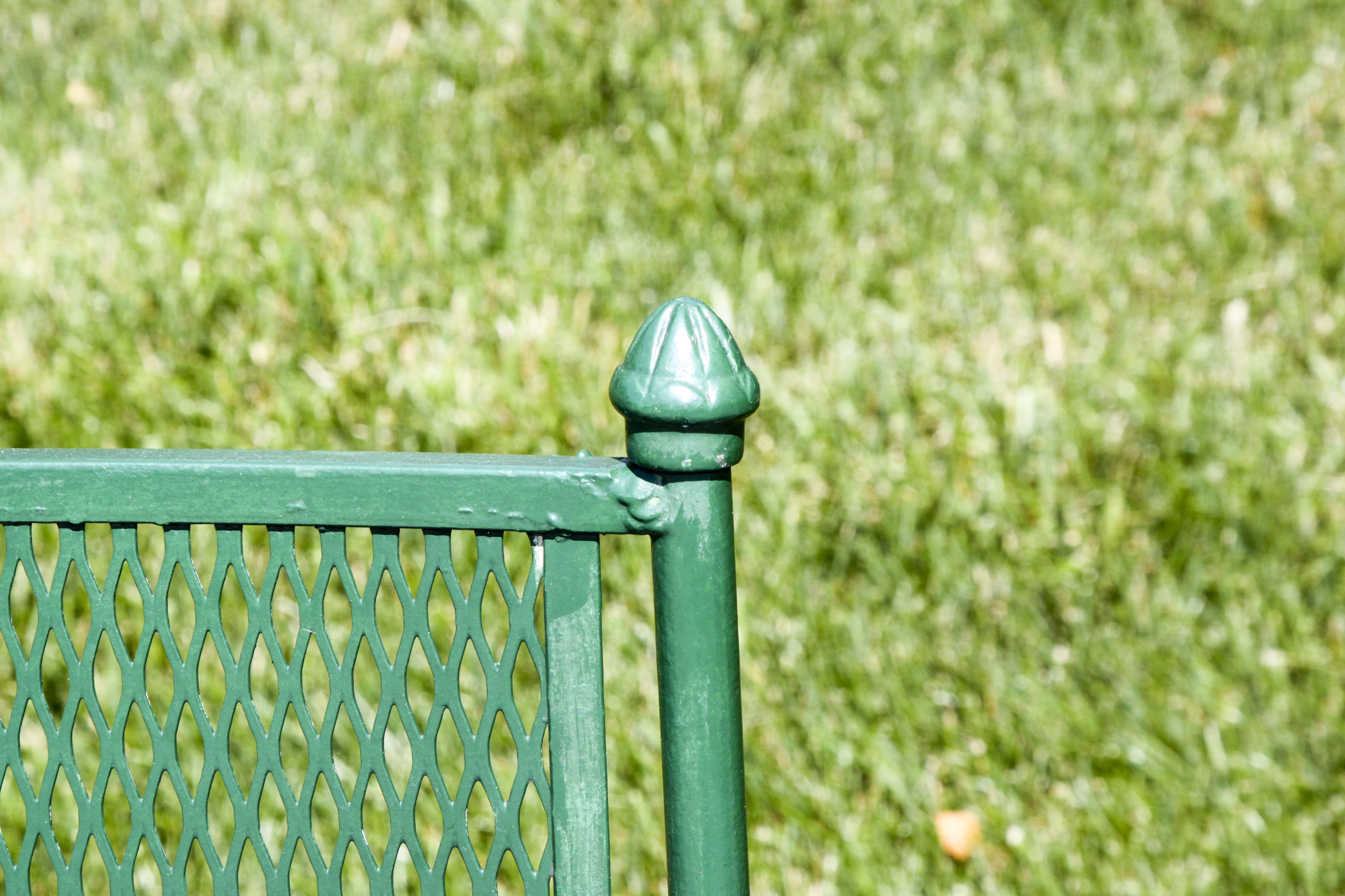 Wrought Iron Bench, Coffee Table and Two Chairs