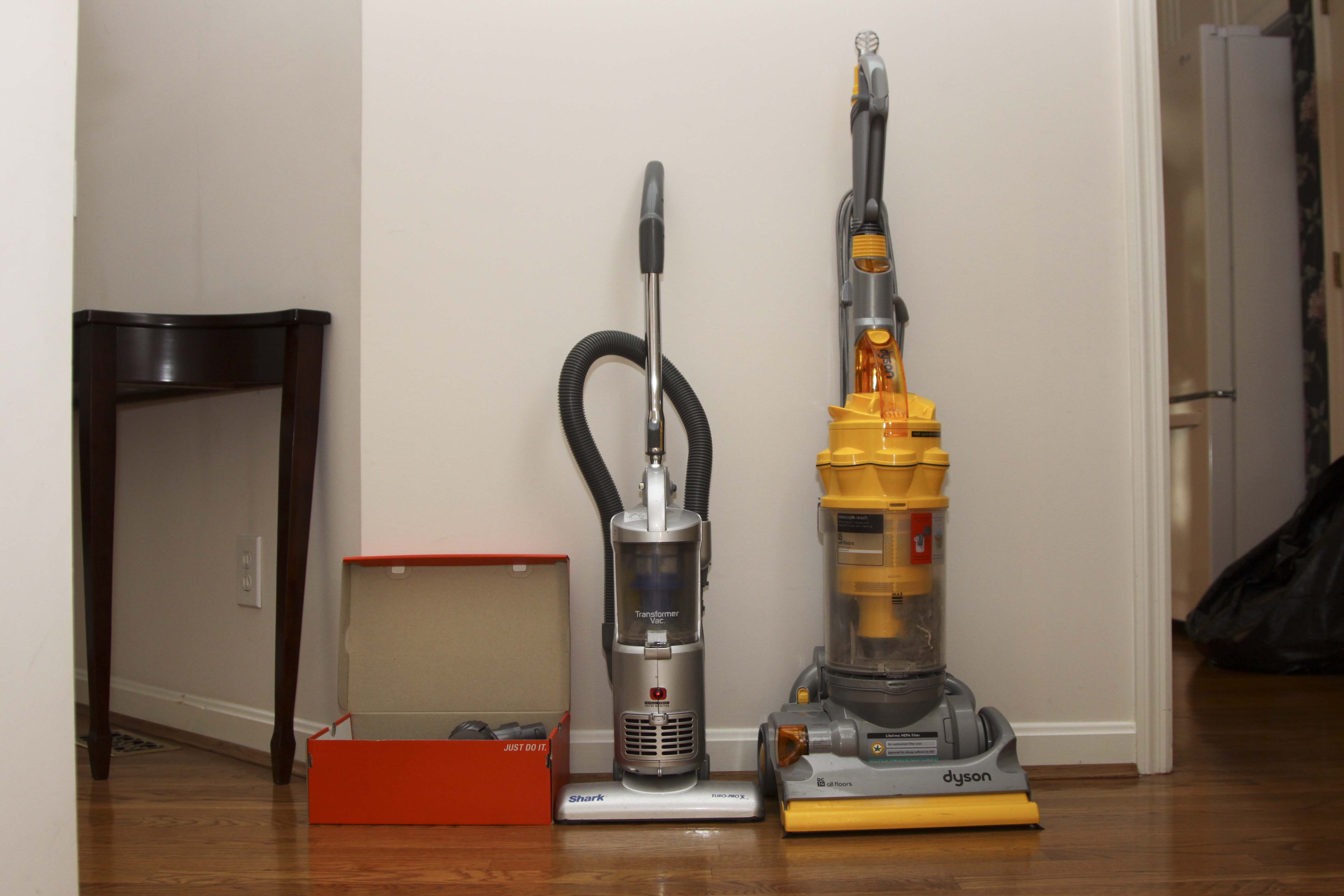 Dyson DC 14 and Shark Euro-Pro Vacuums