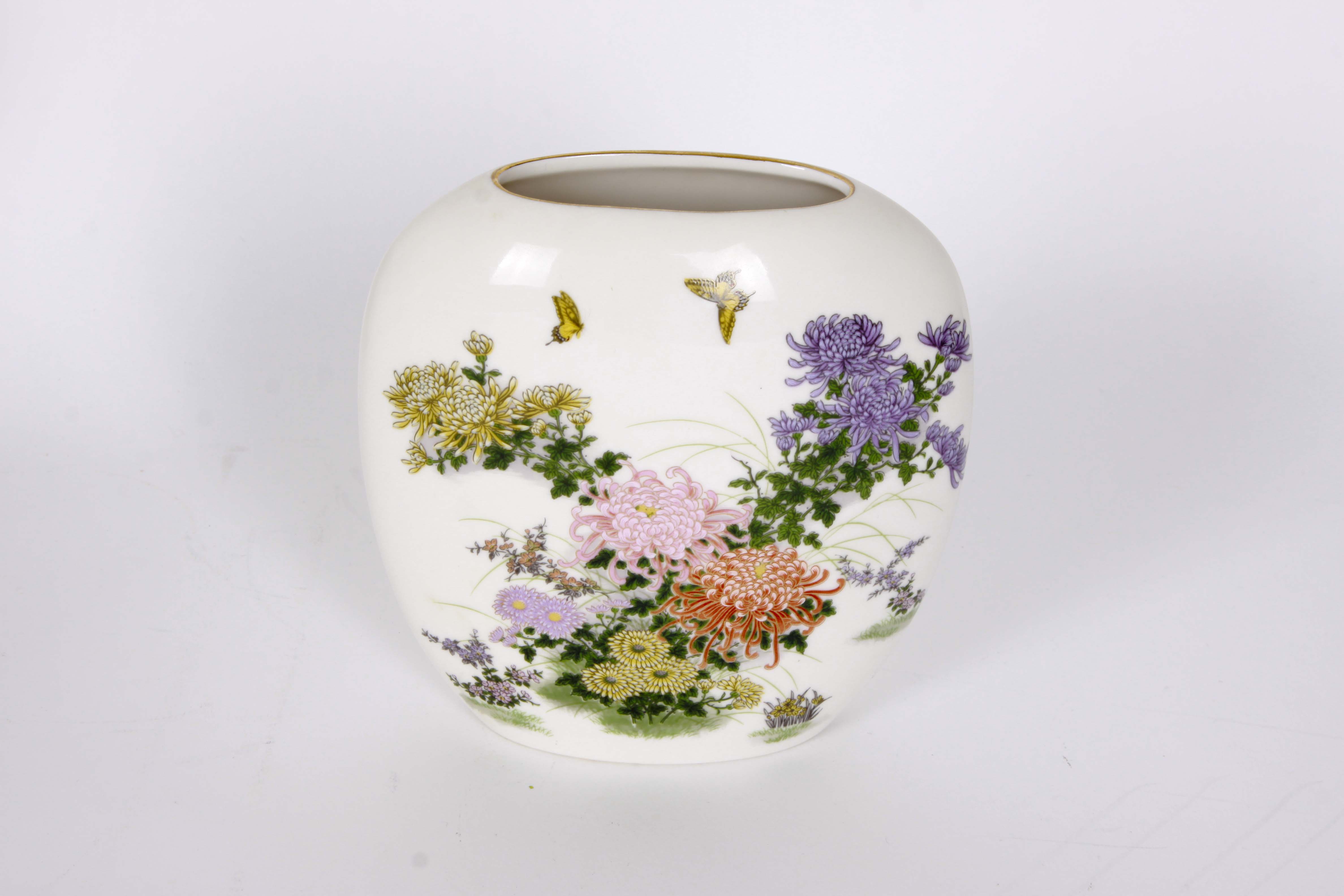 East Asian Floral Pottery