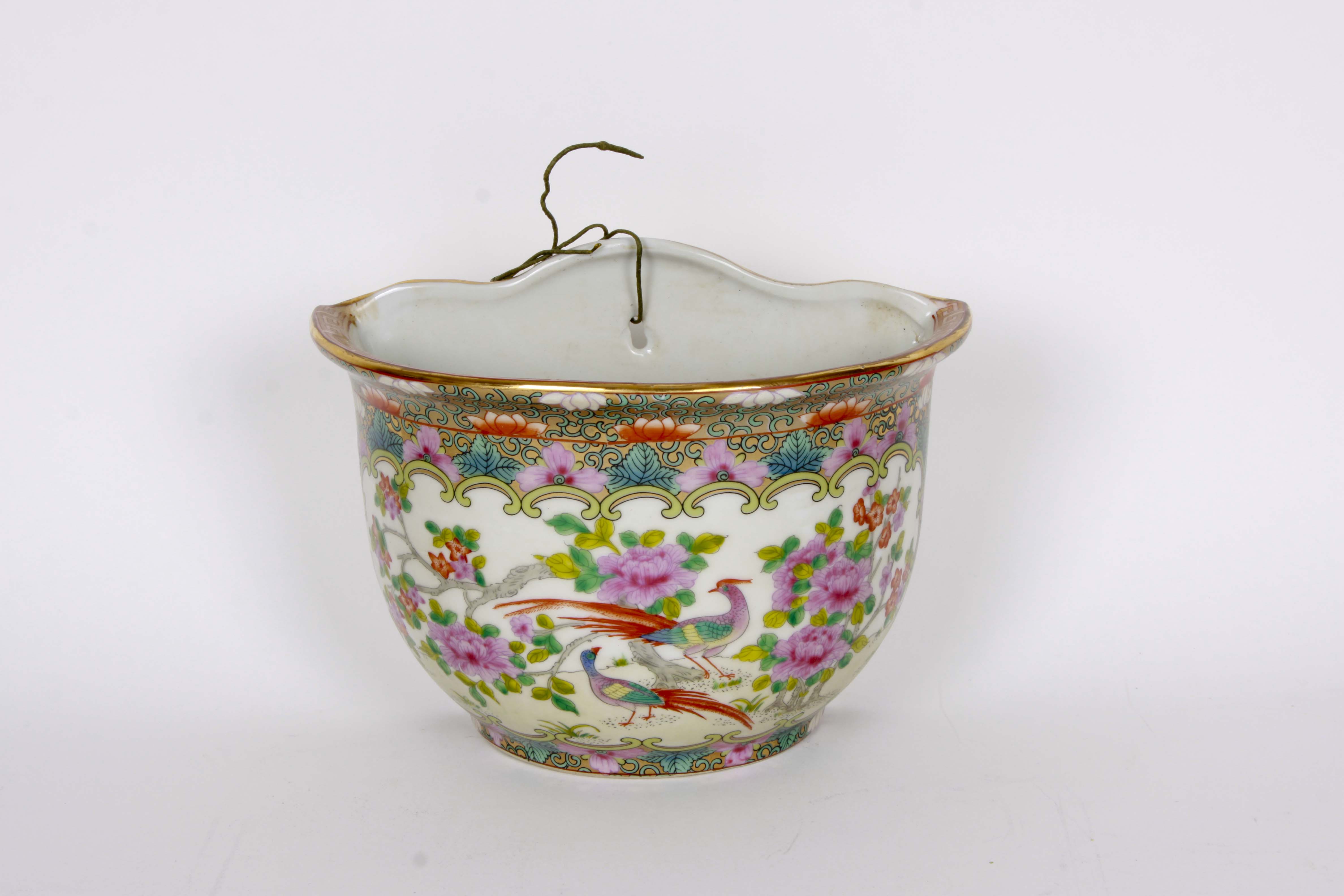 East Asian Floral Pottery