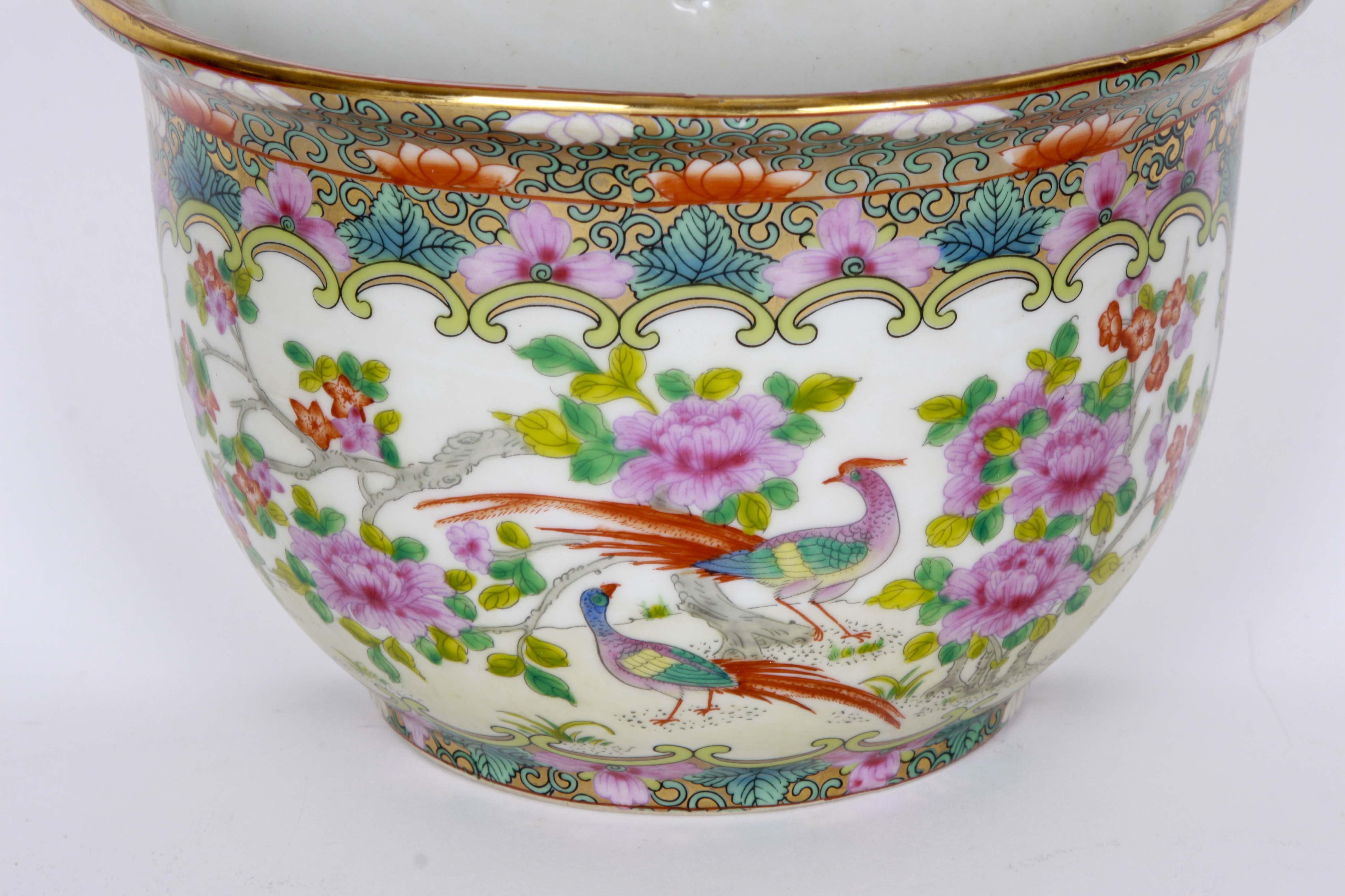 East Asian Floral Pottery