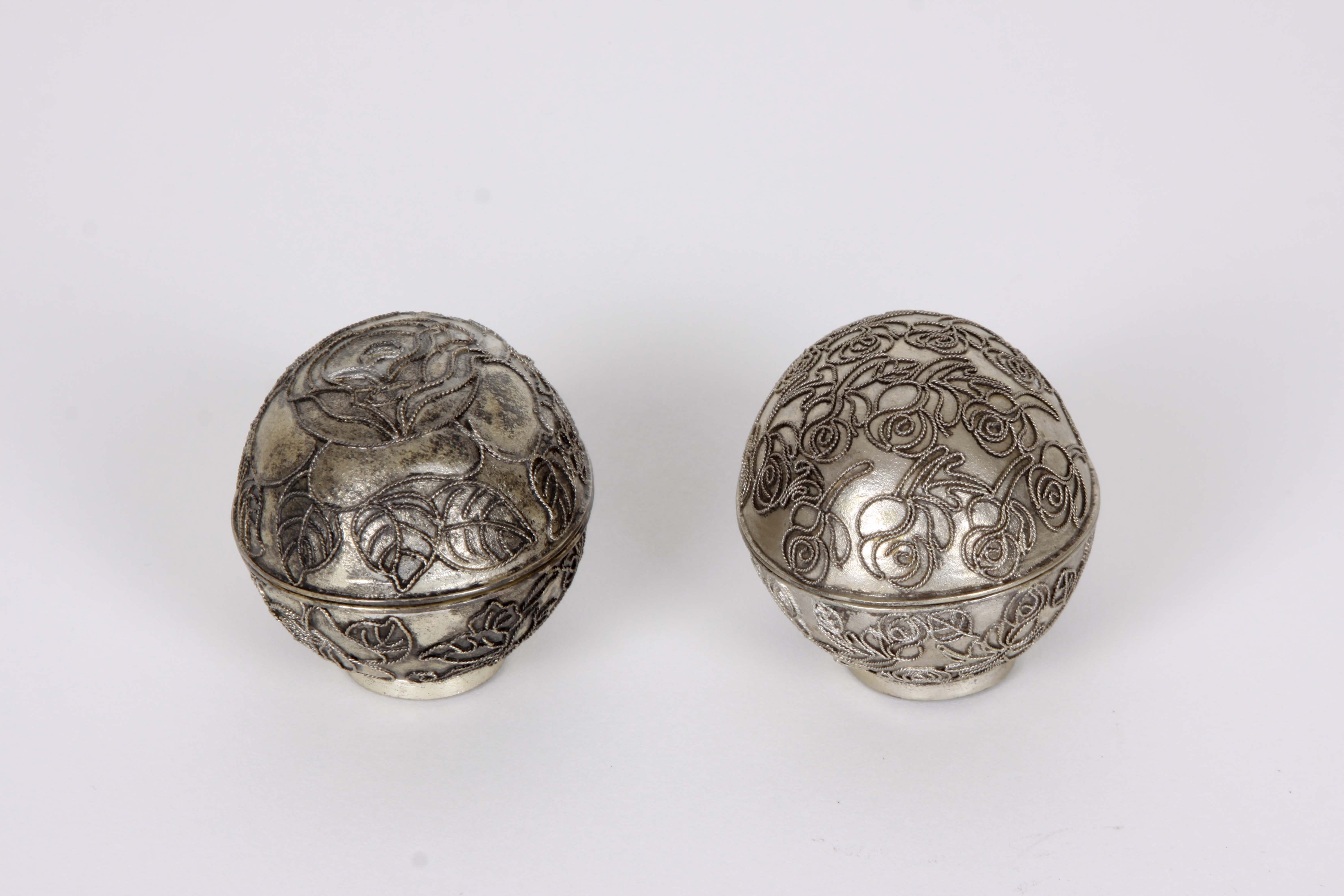 Assortment of Decorative Lidded Boxes Including a Deichert Music Box