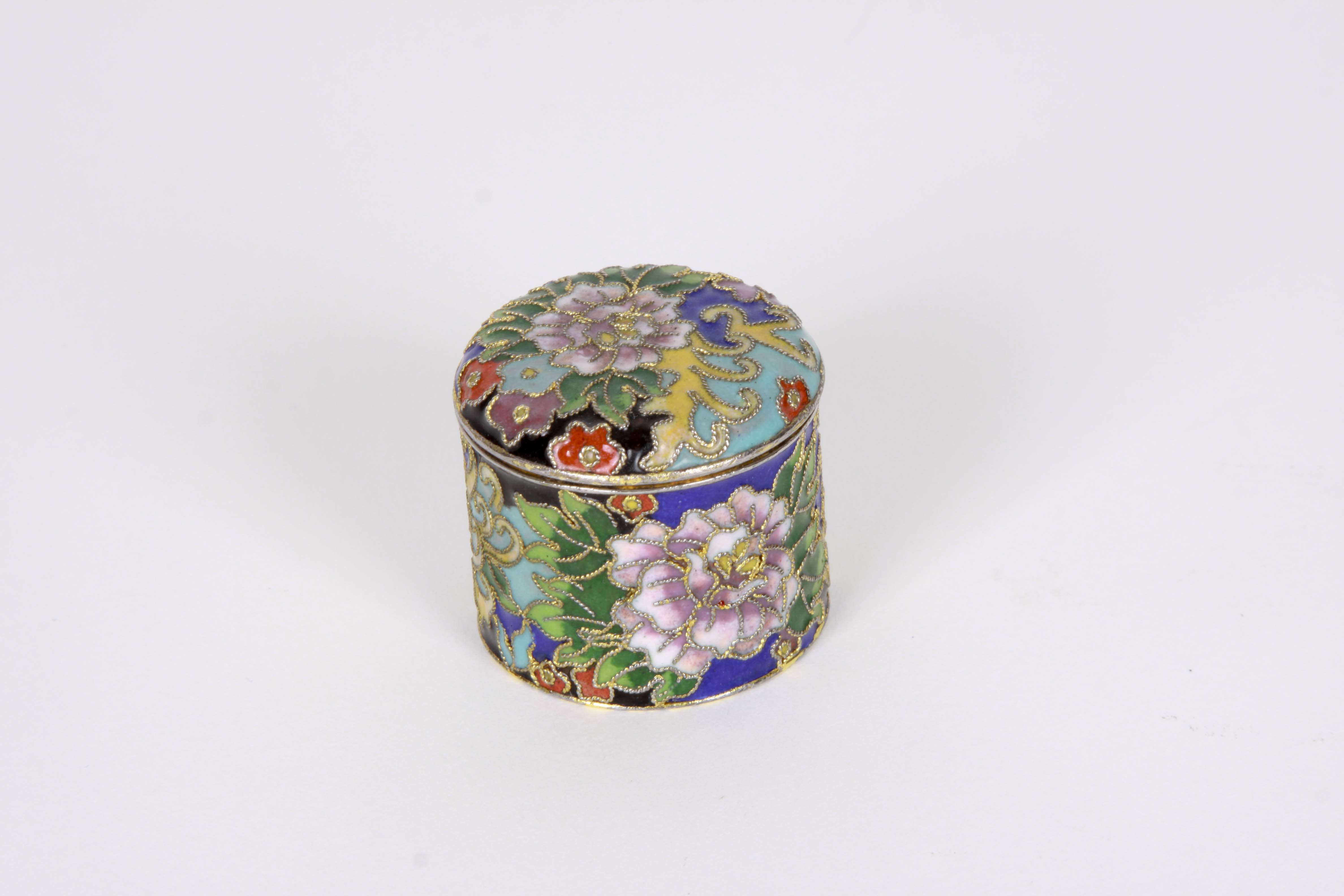 Assortment of Decorative Lidded Boxes Including a Deichert Music Box