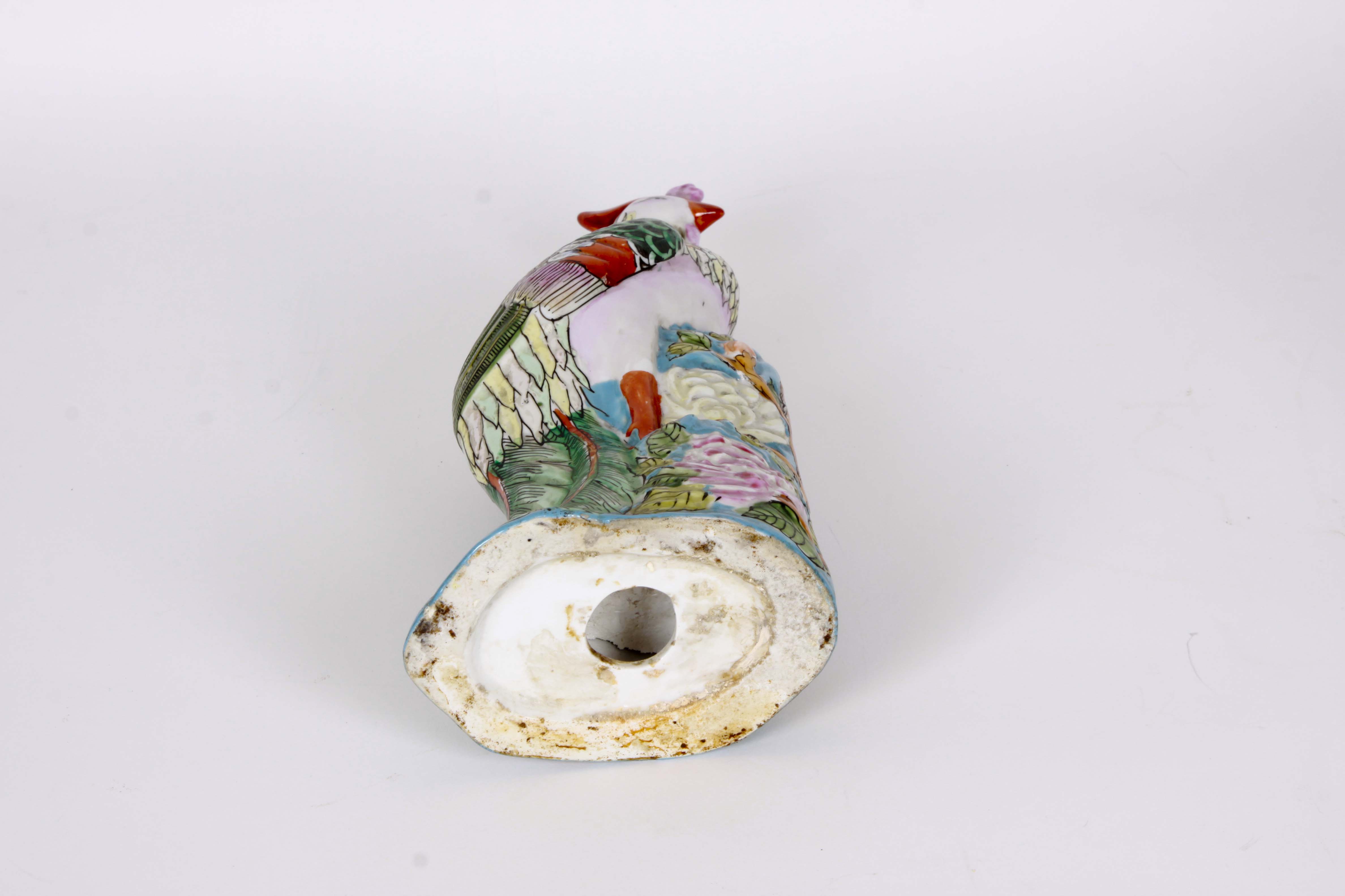 Pair of Chinese Ceramic Peacock Figurines