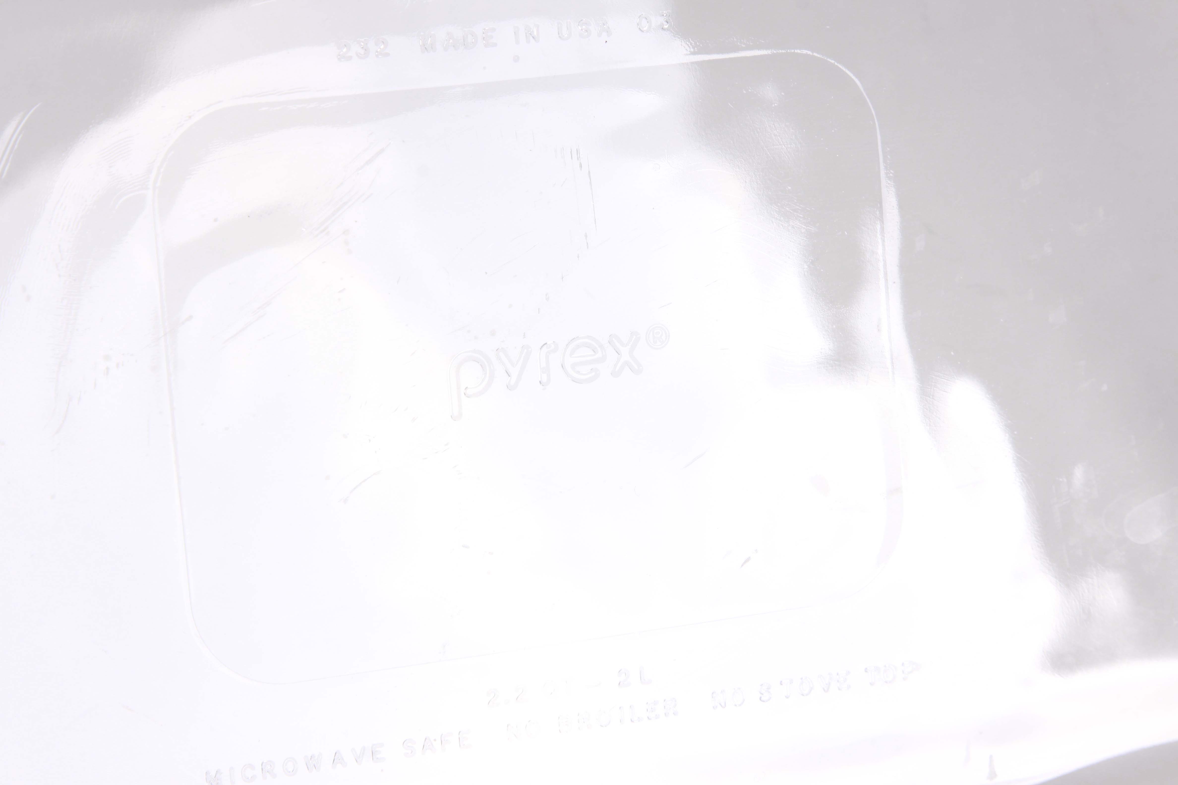 Assorted Bakeware Including Pyrex and Anchor Hocking