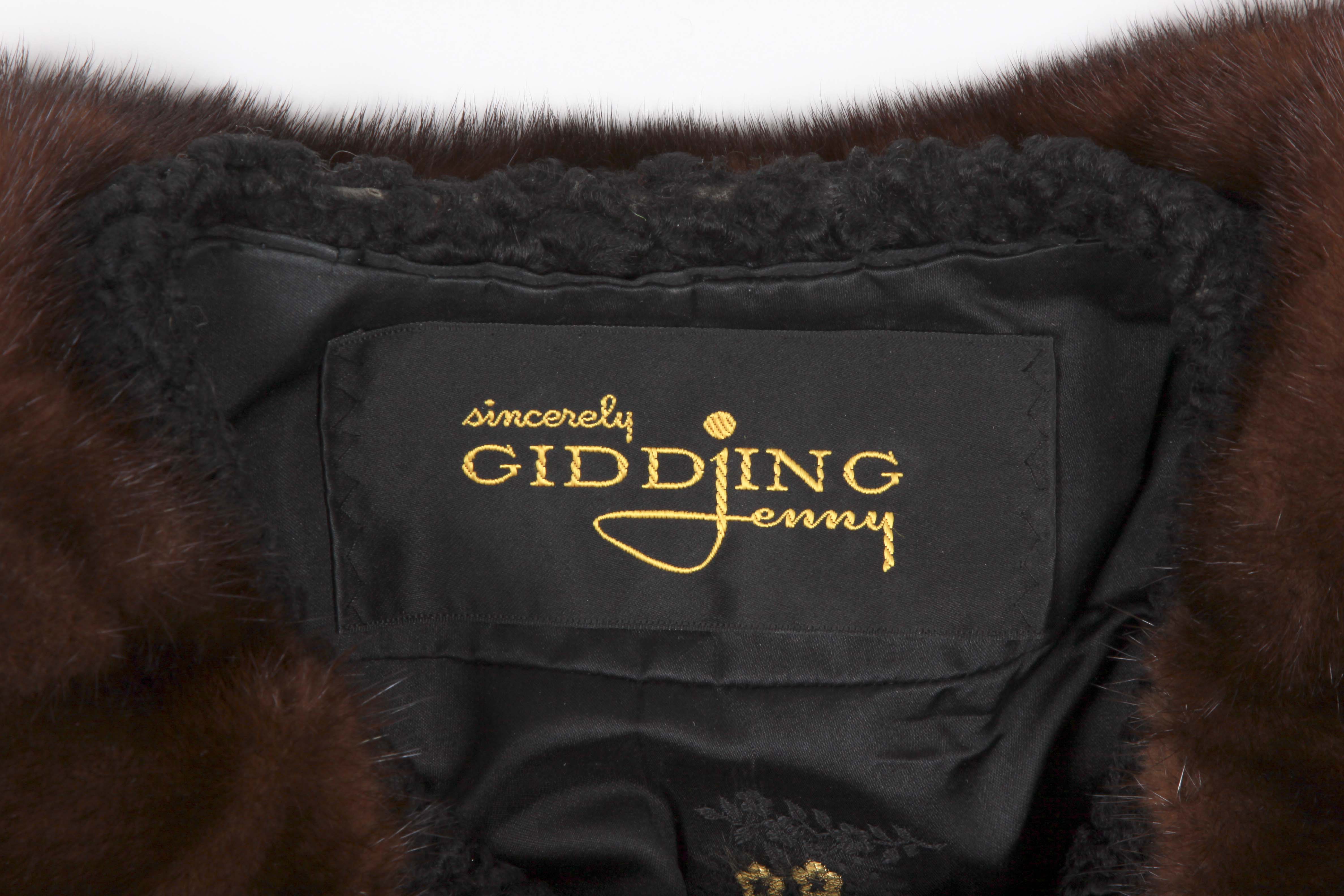 Vintage Gidding Jenny Curly Lamb Jacket With Mink Trim