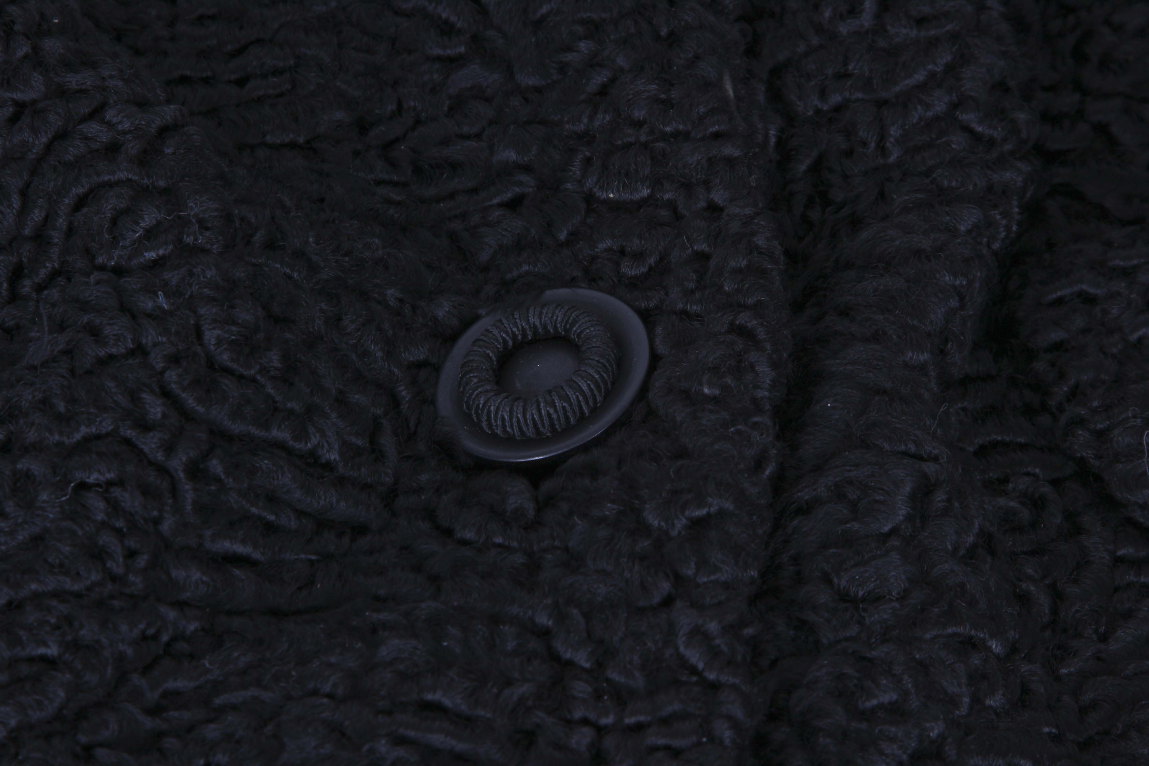 Vintage Gidding Jenny Curly Lamb Jacket With Mink Trim