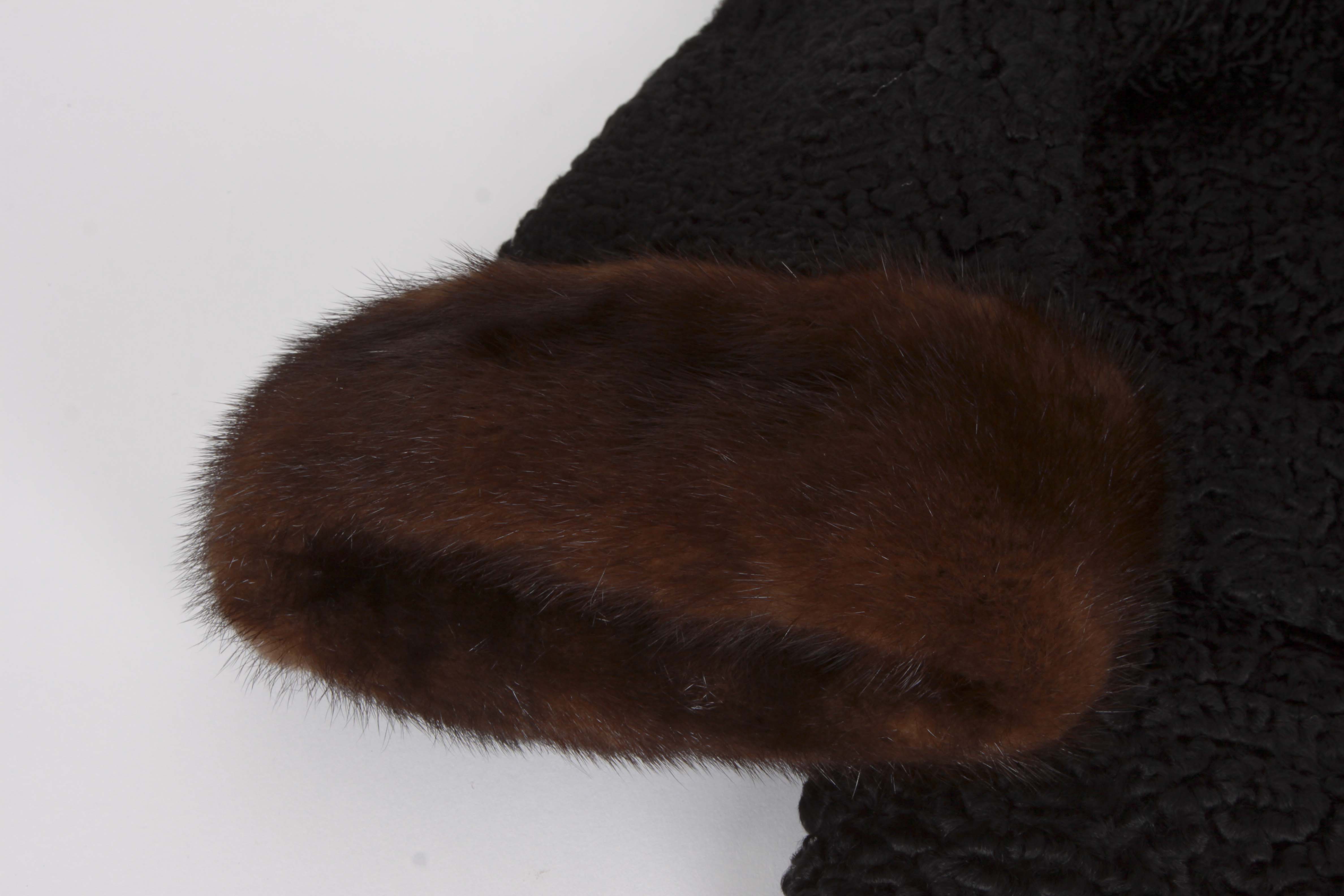 Vintage Gidding Jenny Curly Lamb Jacket With Mink Trim