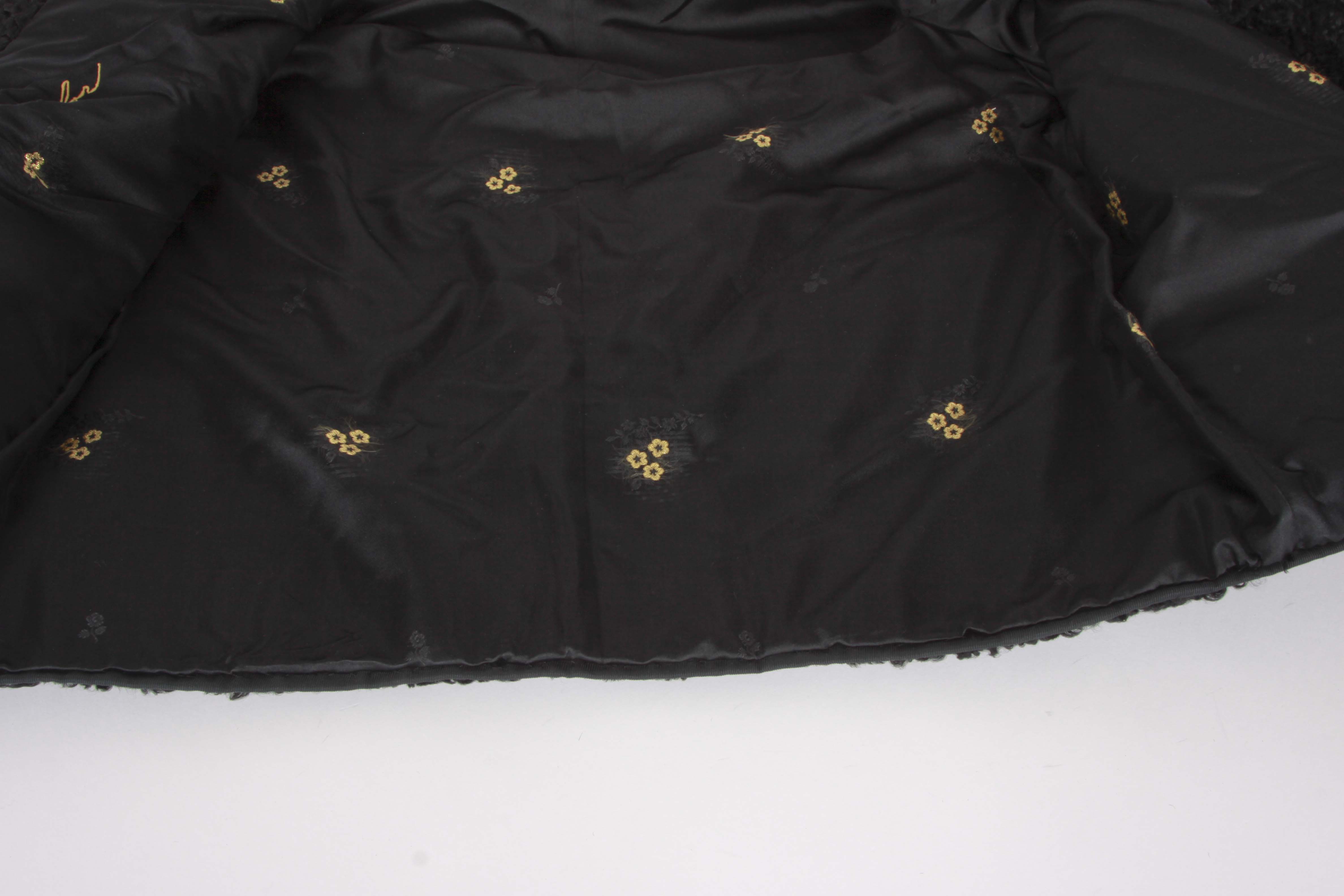 Vintage Gidding Jenny Curly Lamb Jacket With Mink Trim