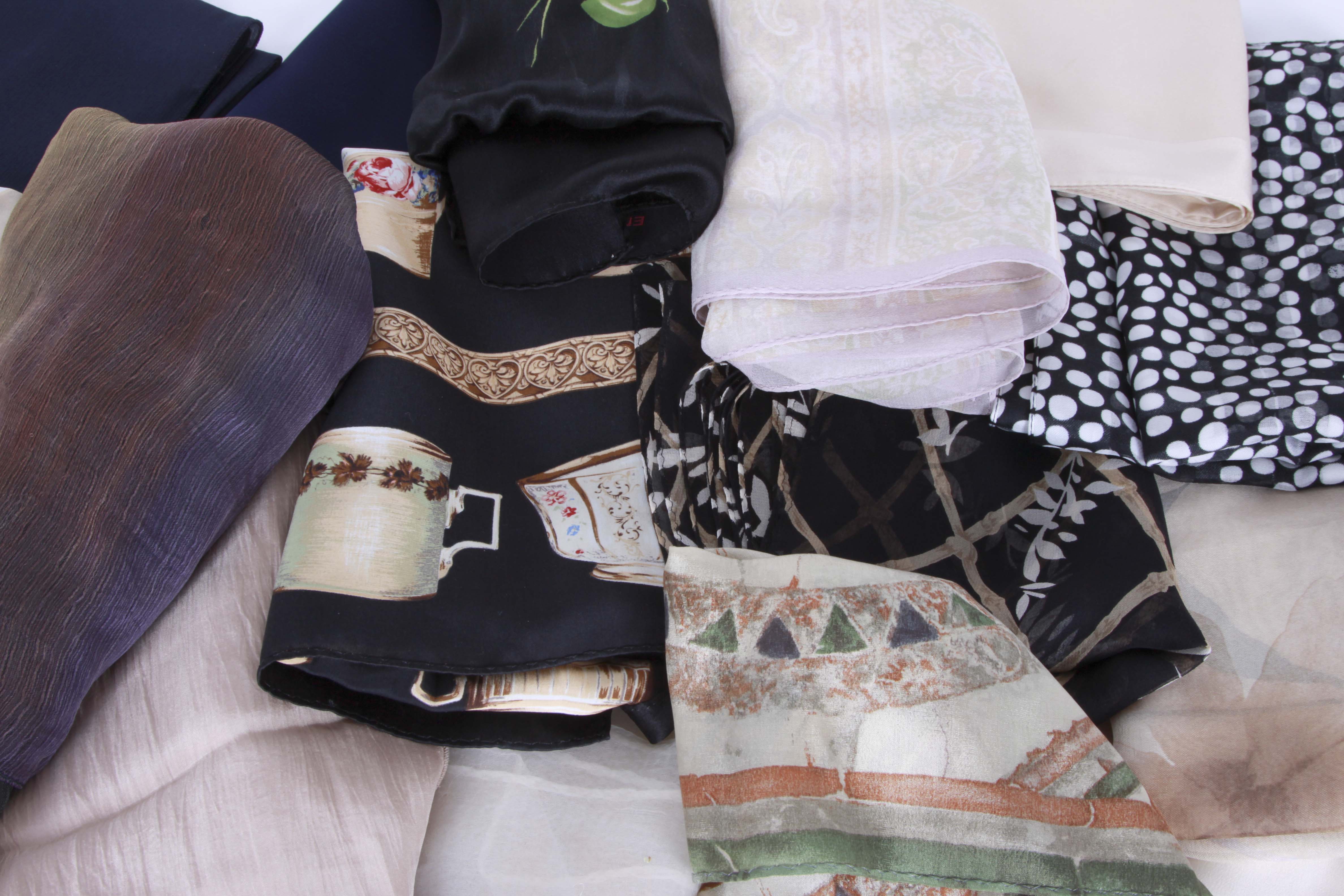 Selection of Fashion Scarves in Neutral Hues