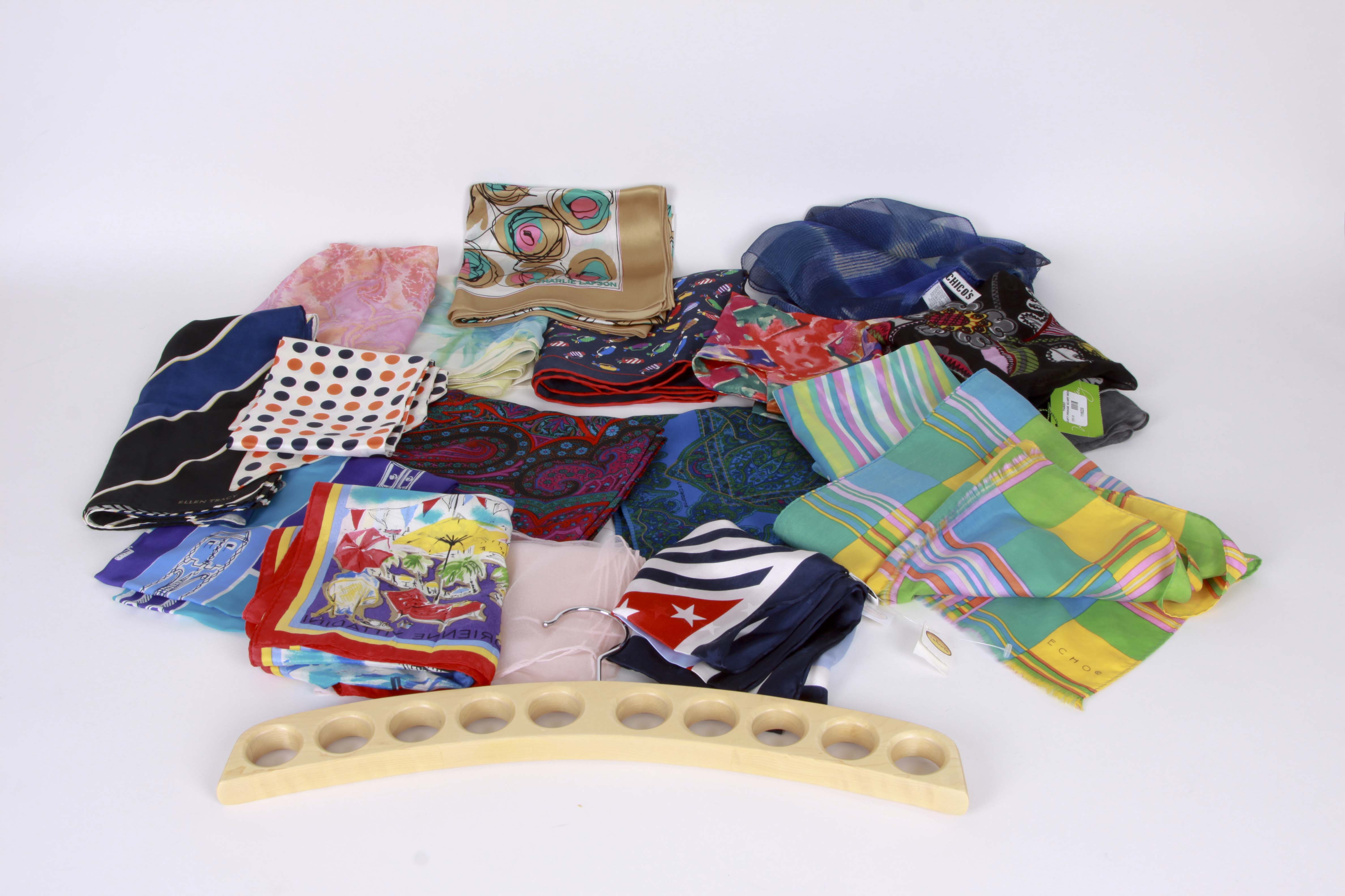 Assortment of Fashion Scarves in Colorful Hues