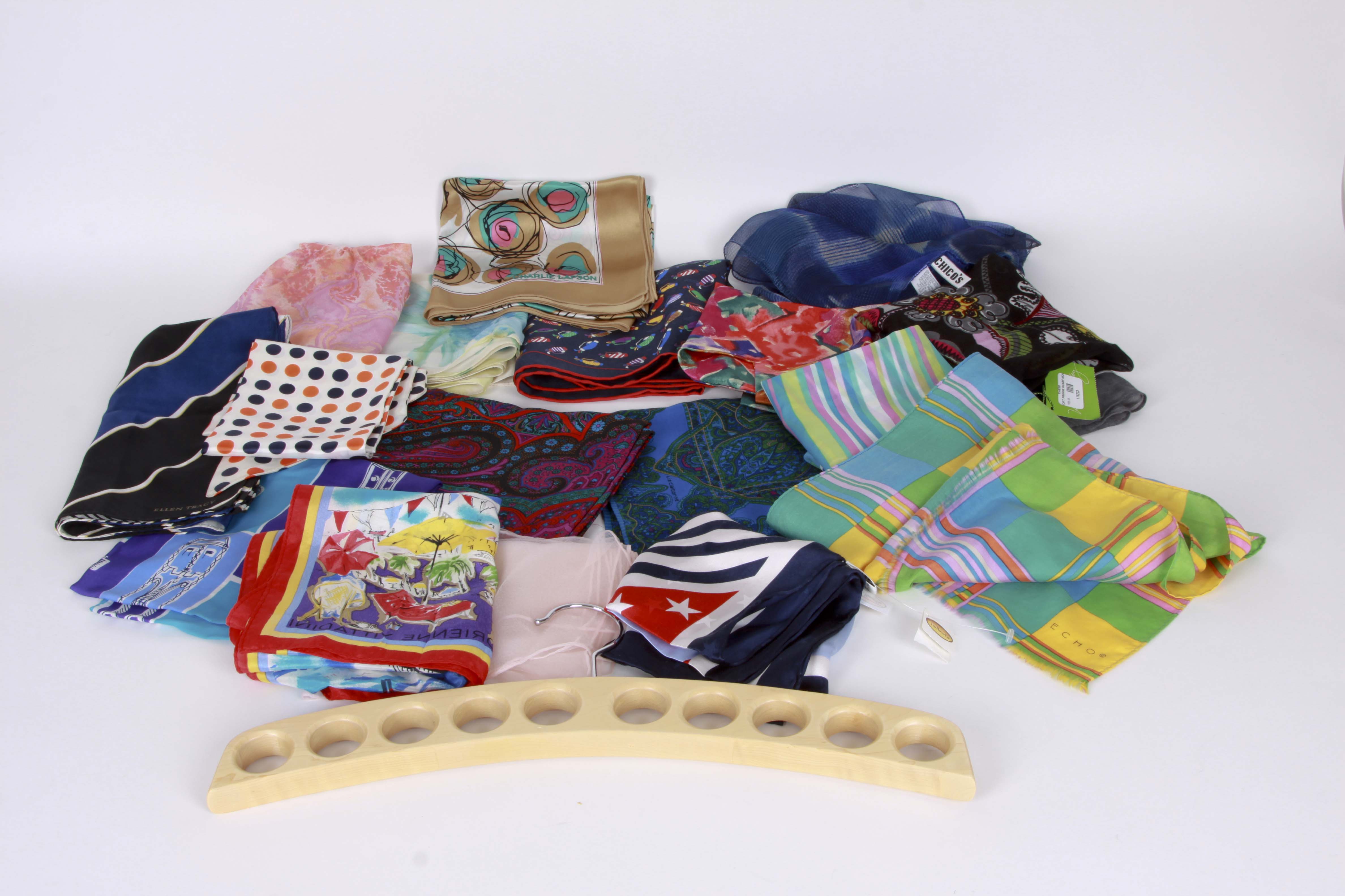 Assortment of Fashion Scarves in Colorful Hues