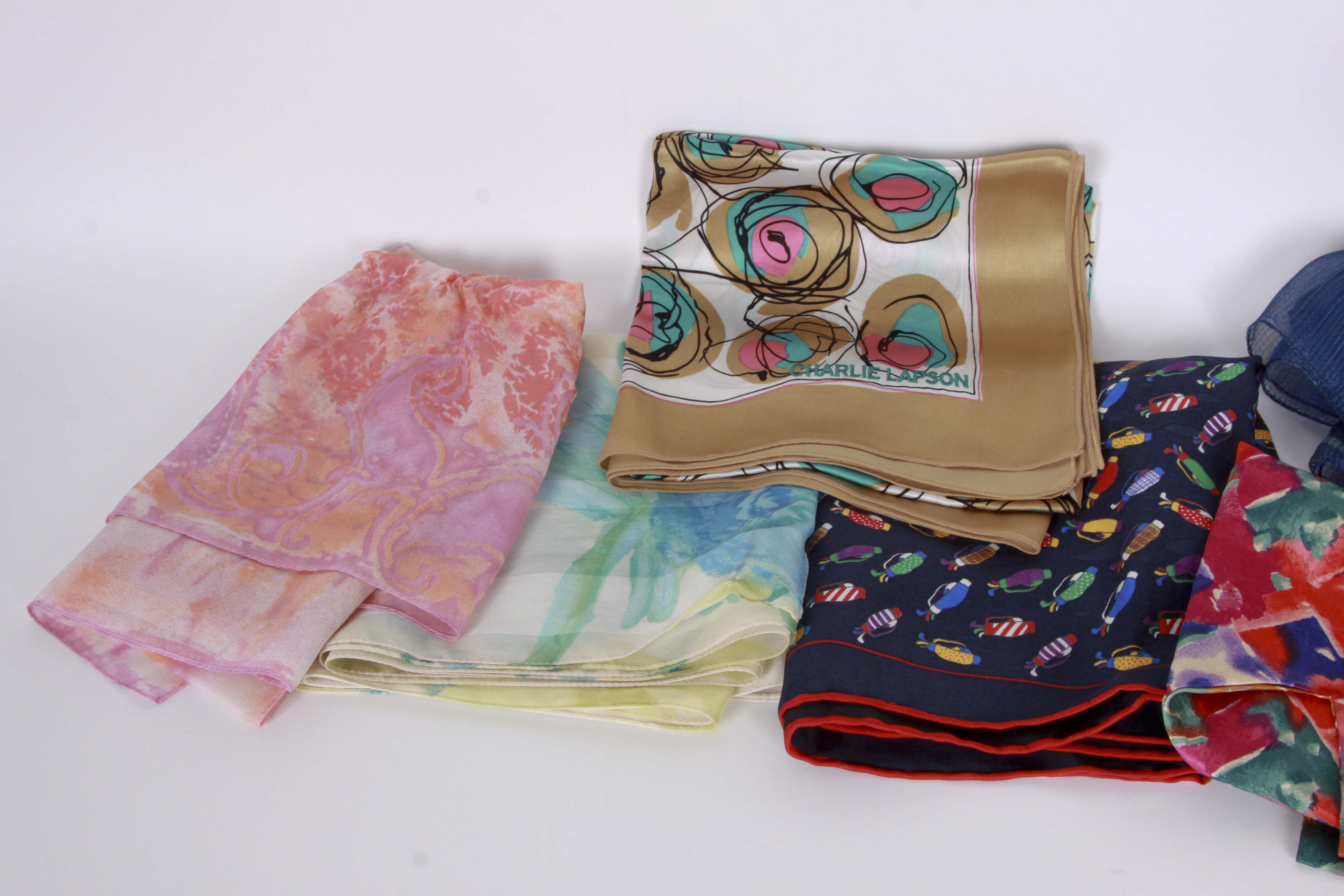 Assortment of Fashion Scarves in Colorful Hues