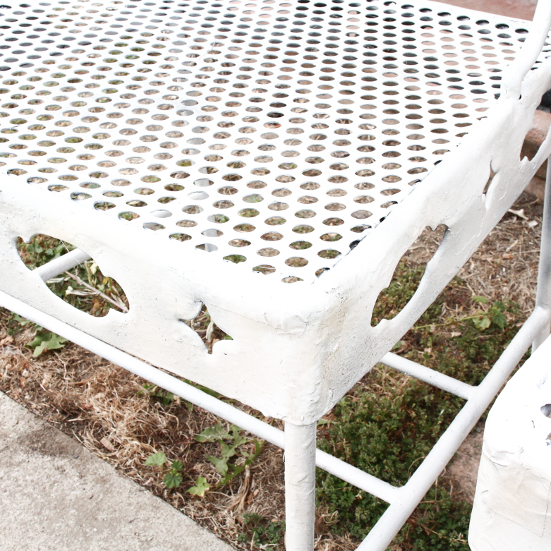 Pair of Vintage Gothic Style Iron Patio Chairs