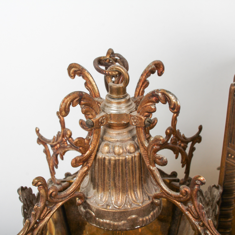 Three Vintage Hanging Light Fixtures