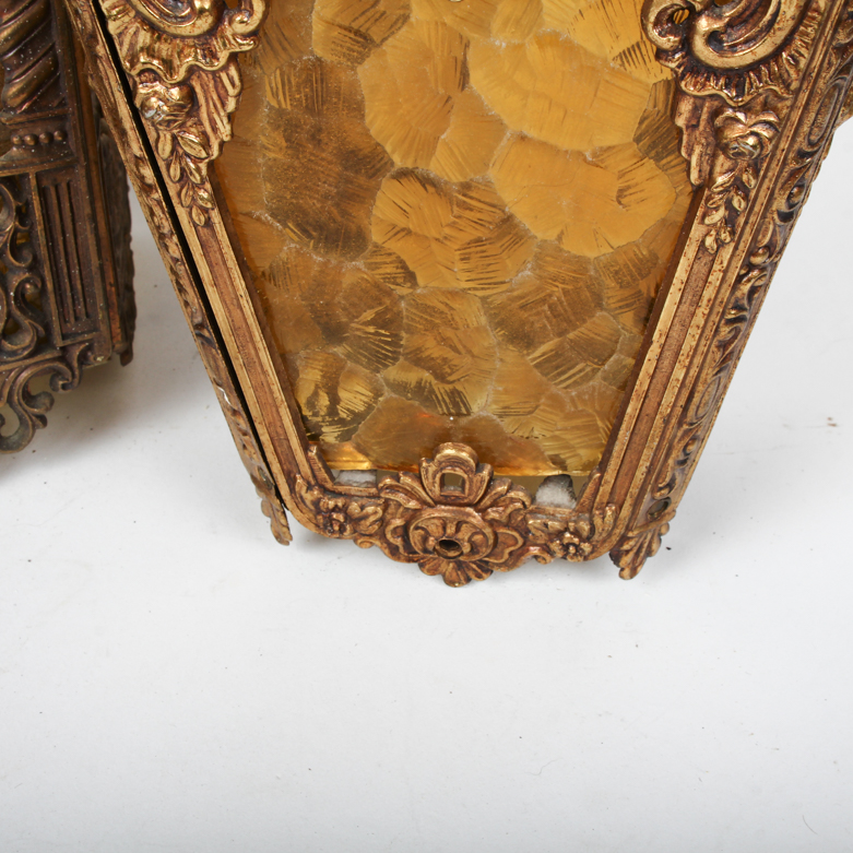 Three Vintage Hanging Light Fixtures