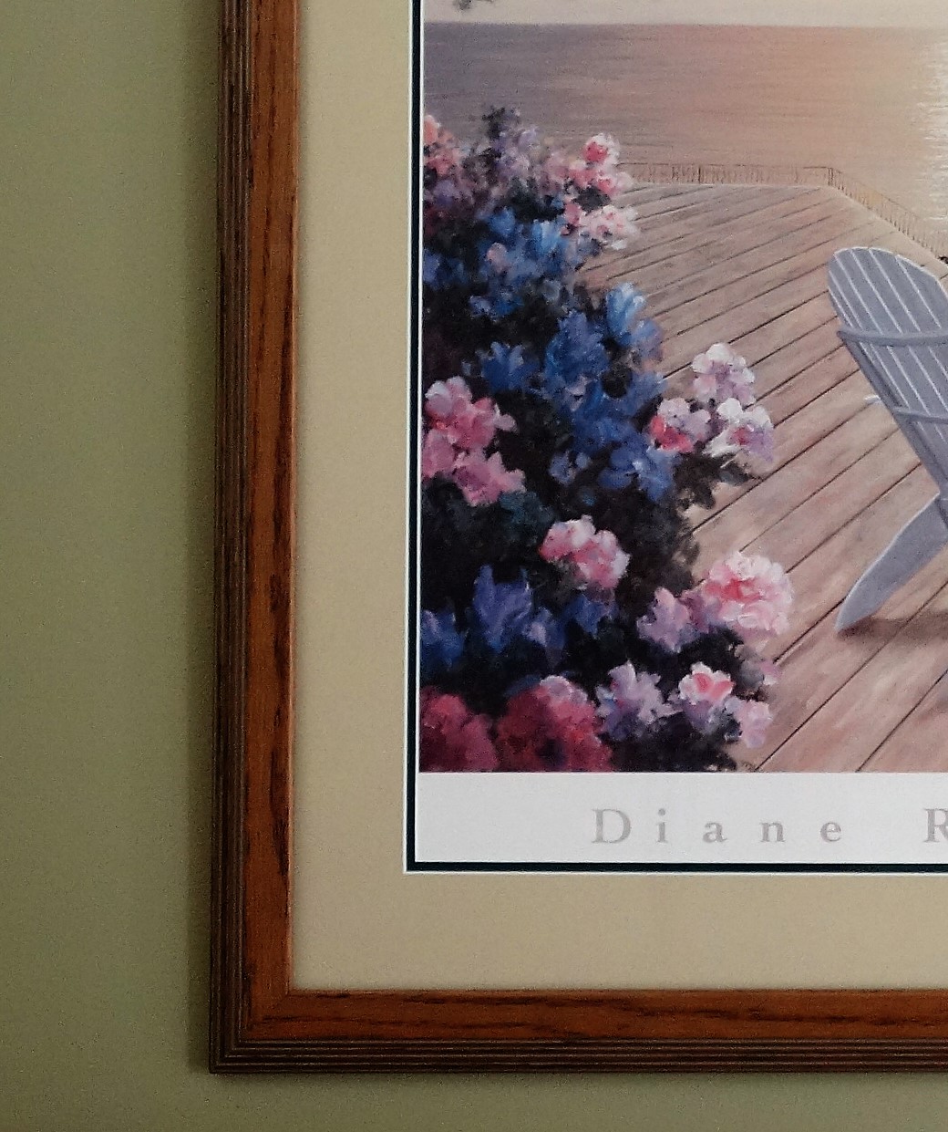 After Diane Romanello Framed Offset Lithograph "Blue Serenade"