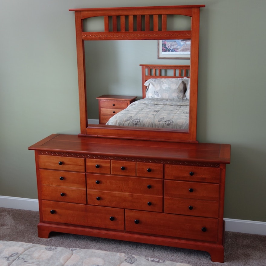 Contemporary Arts and Crafts Style Three-Piece Queen Bedroom Set