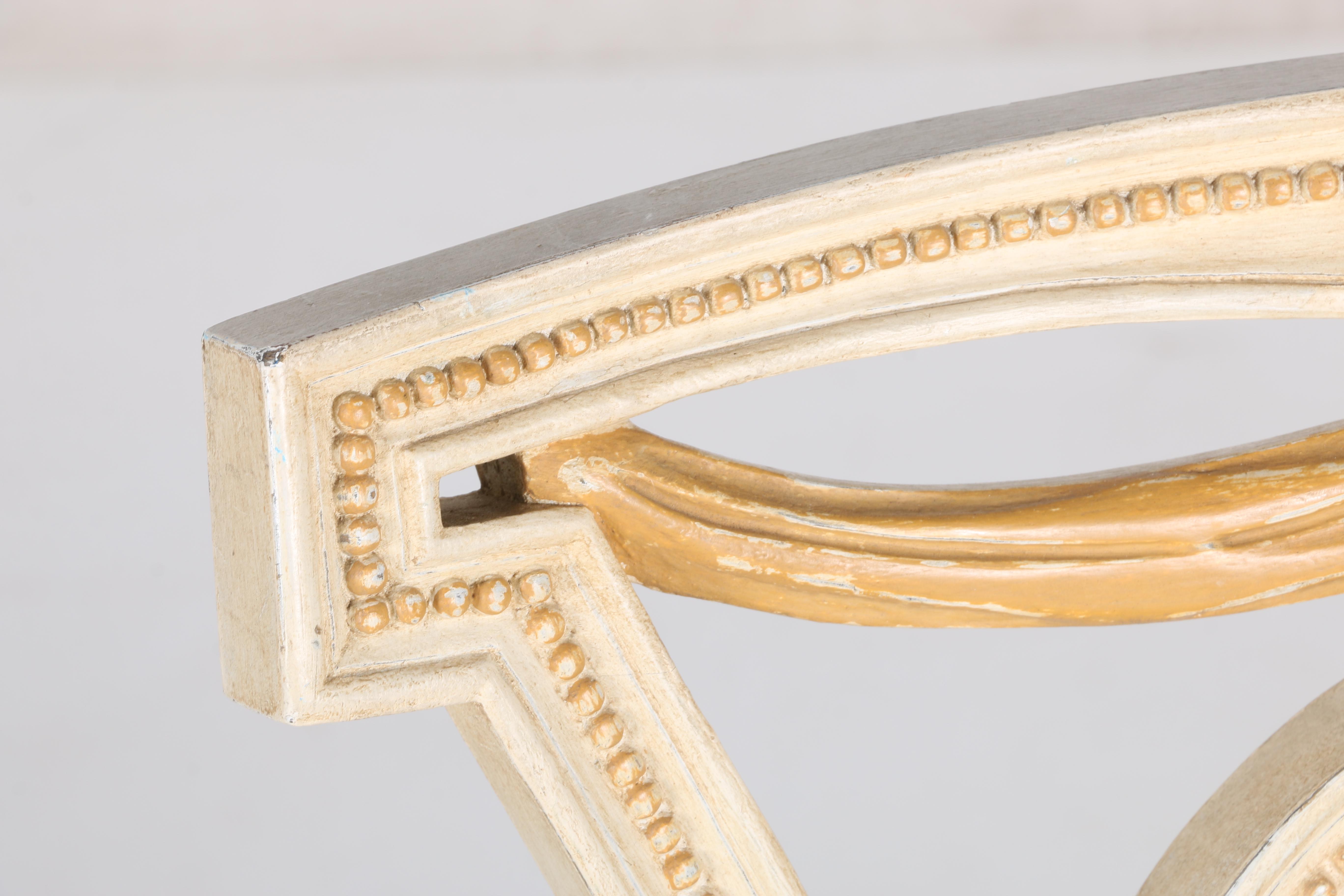 Vintage Louis XVI Style Upholstered Armchair