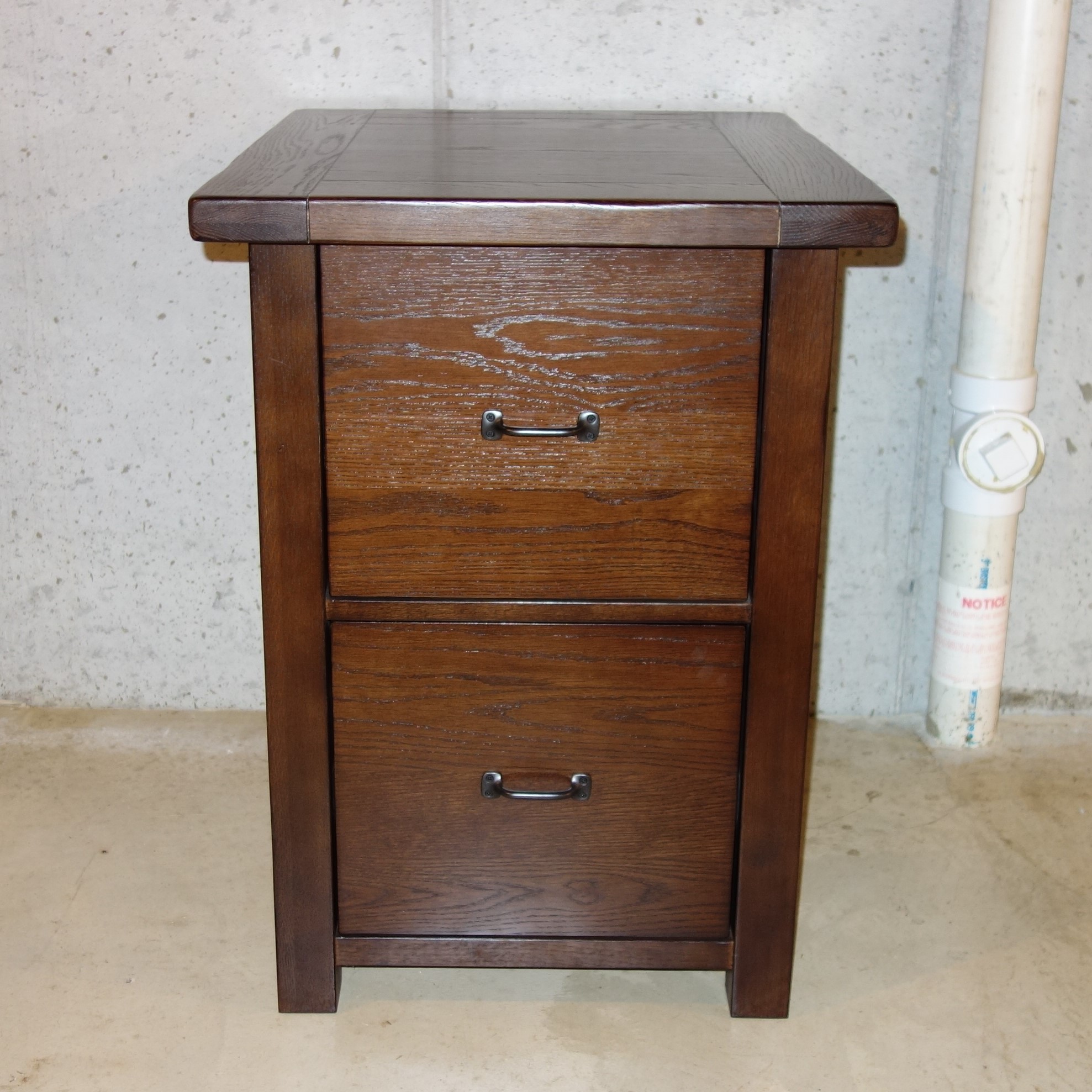 Wooden Two-Drawer File Cabinet