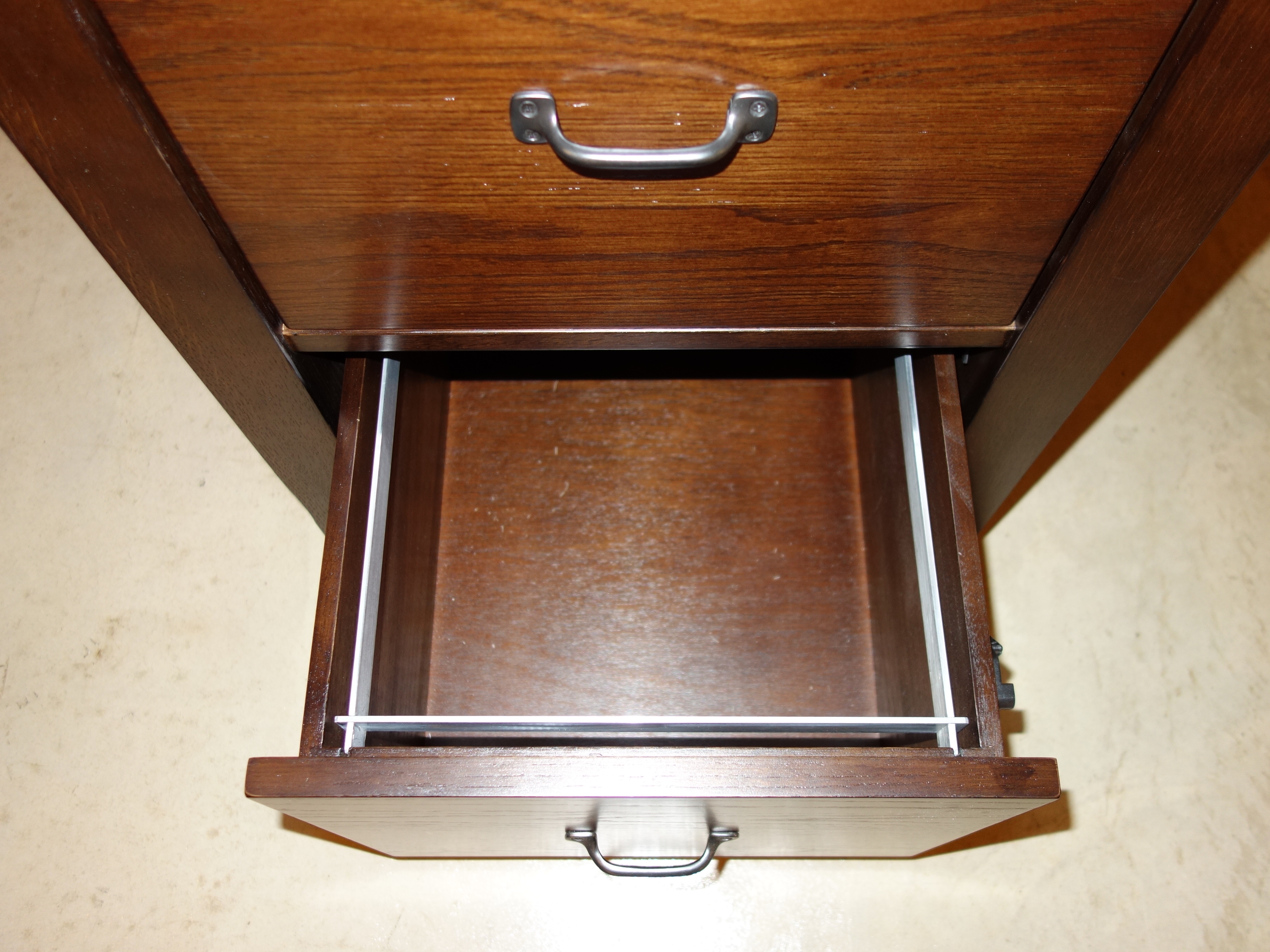 Wooden Two-Drawer File Cabinet