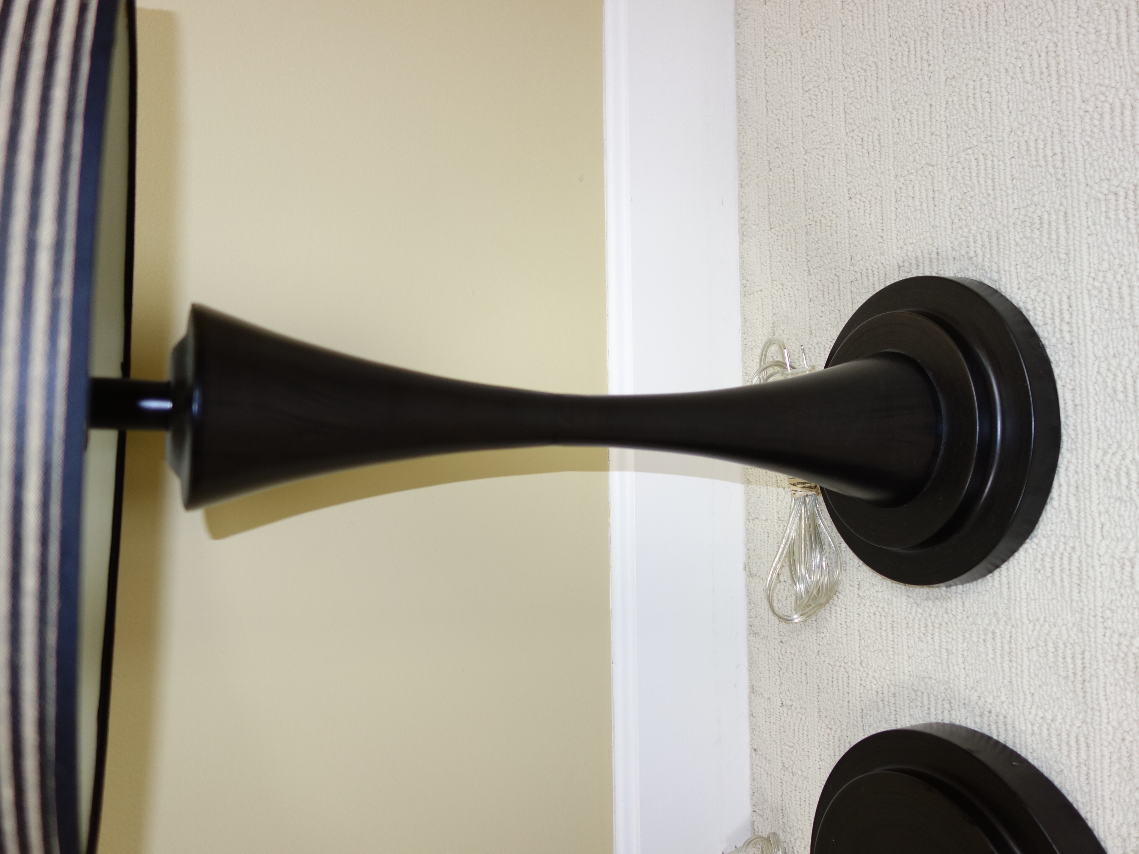 Matching Mid Century Modern Hourglass Floor and Table Lamps