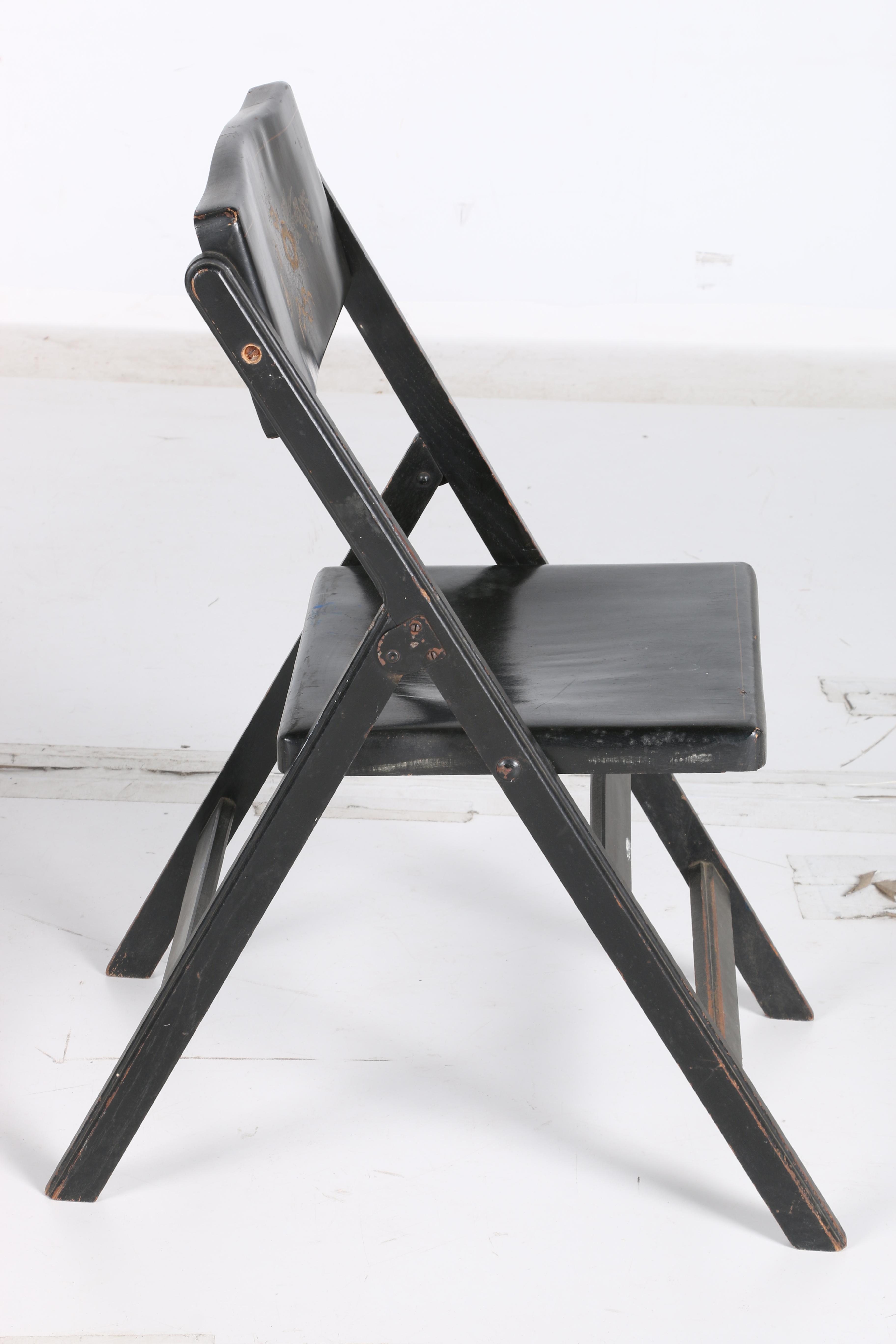 Vintage Floral-Decorated Folding Chairs