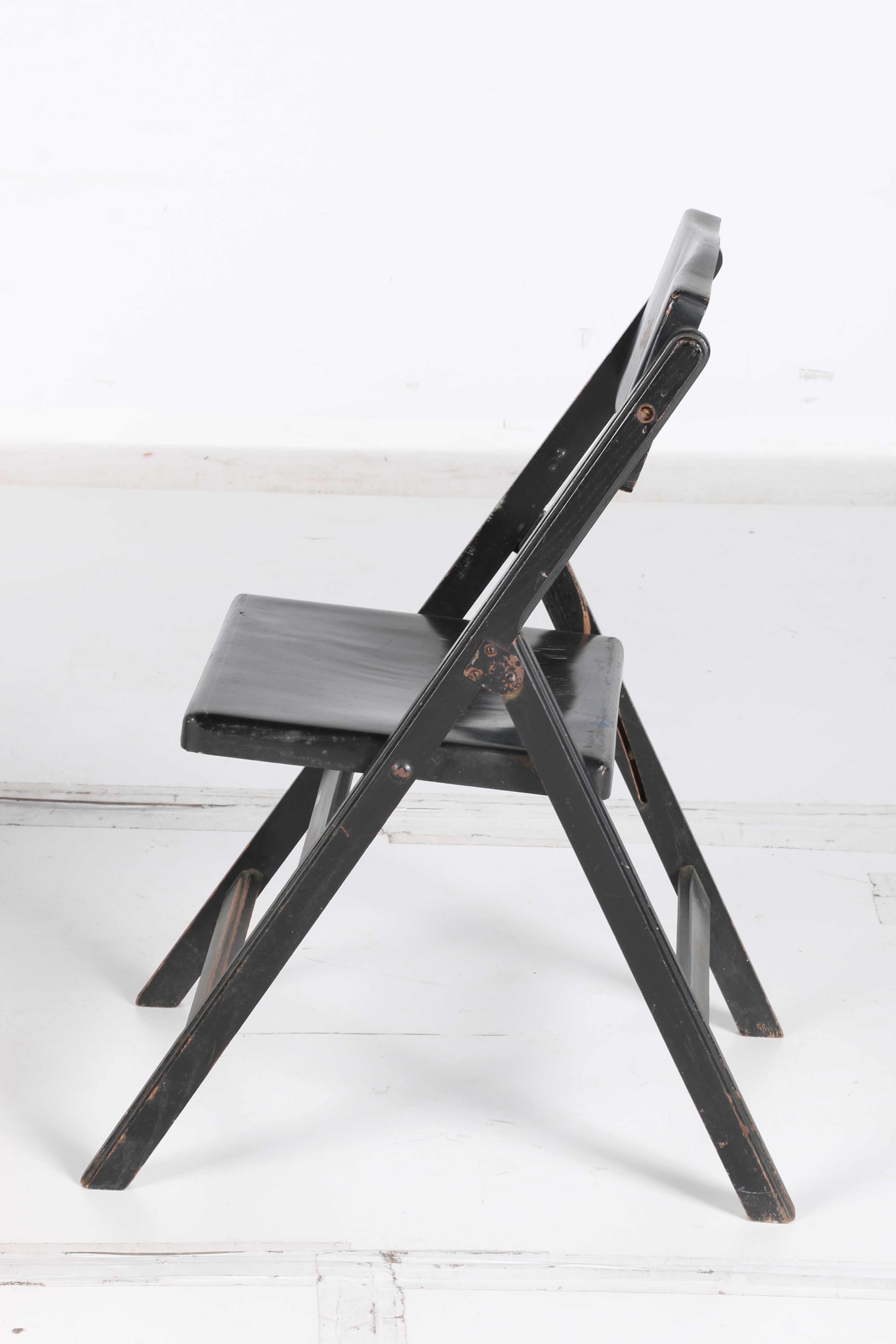 Vintage Floral-Decorated Folding Chairs