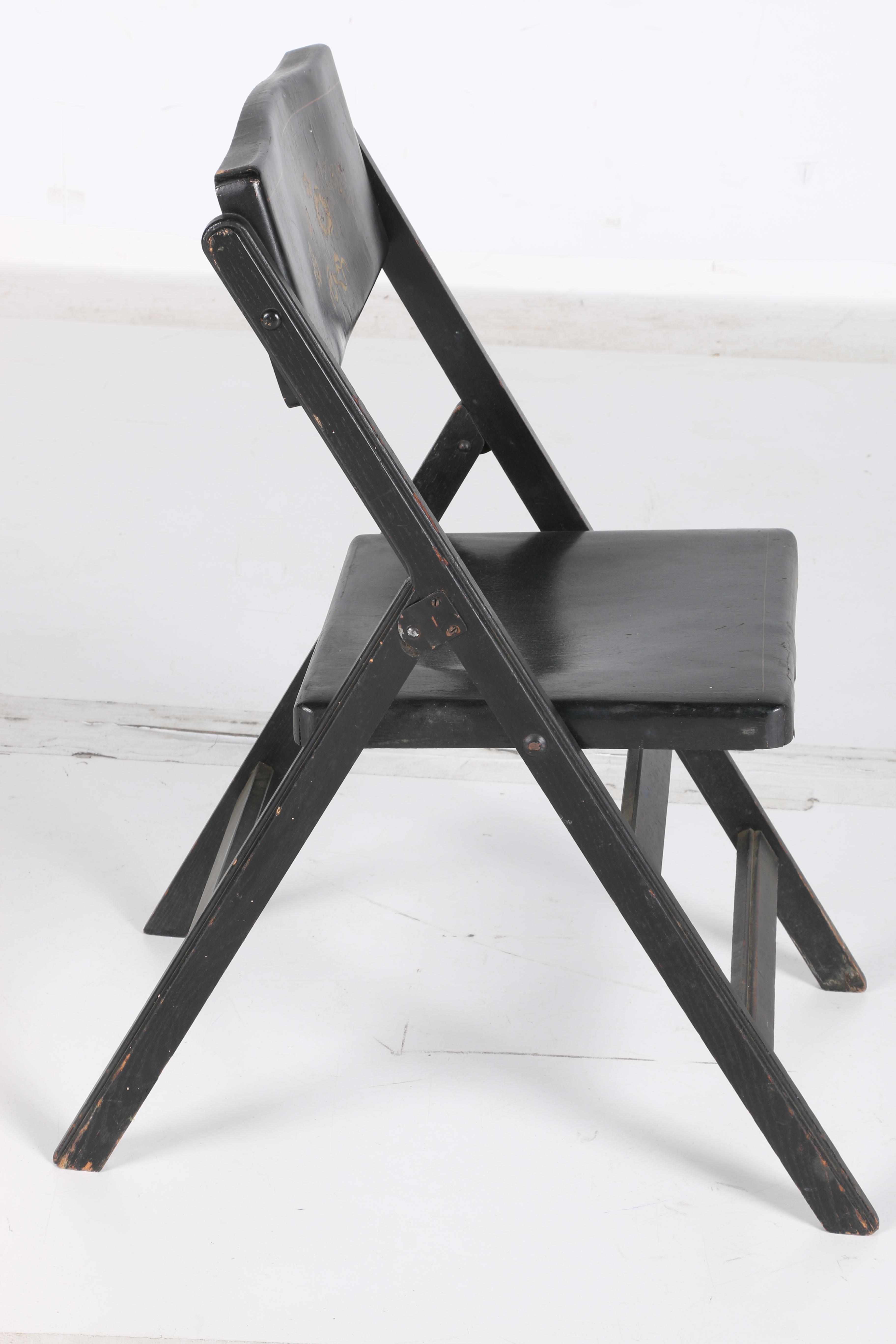 Vintage Floral-Decorated Folding Chairs