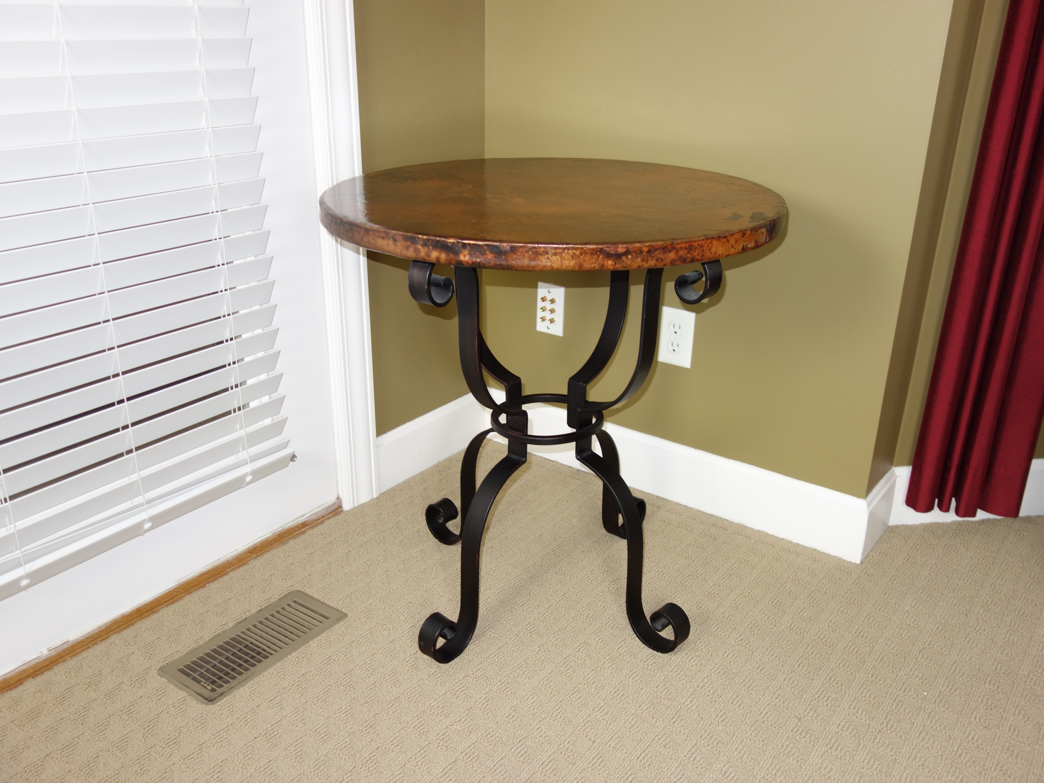 "Normandy" Copper Top Side Table by Arhaus Furniture