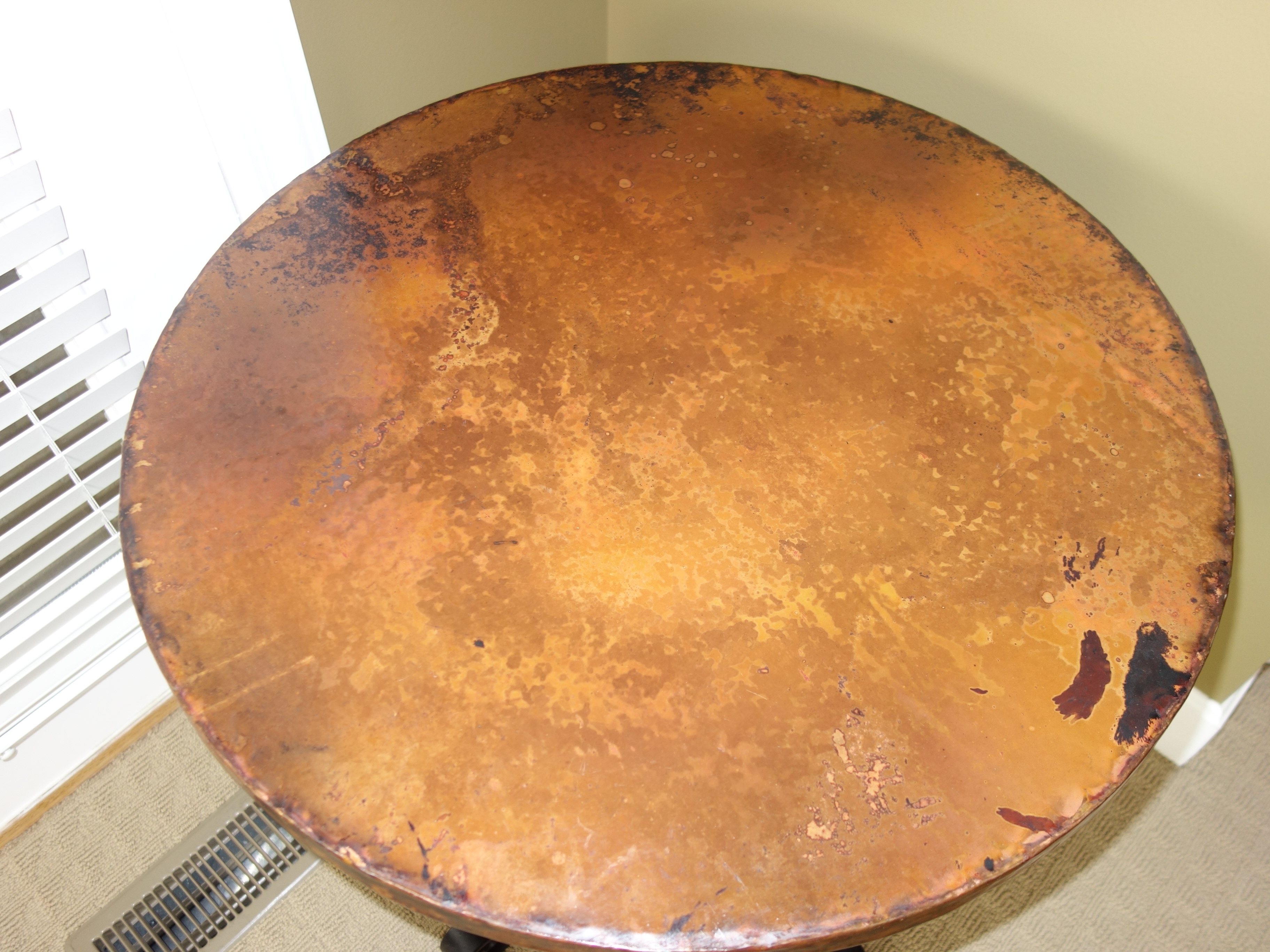 "Normandy" Copper Top Side Table by Arhaus Furniture