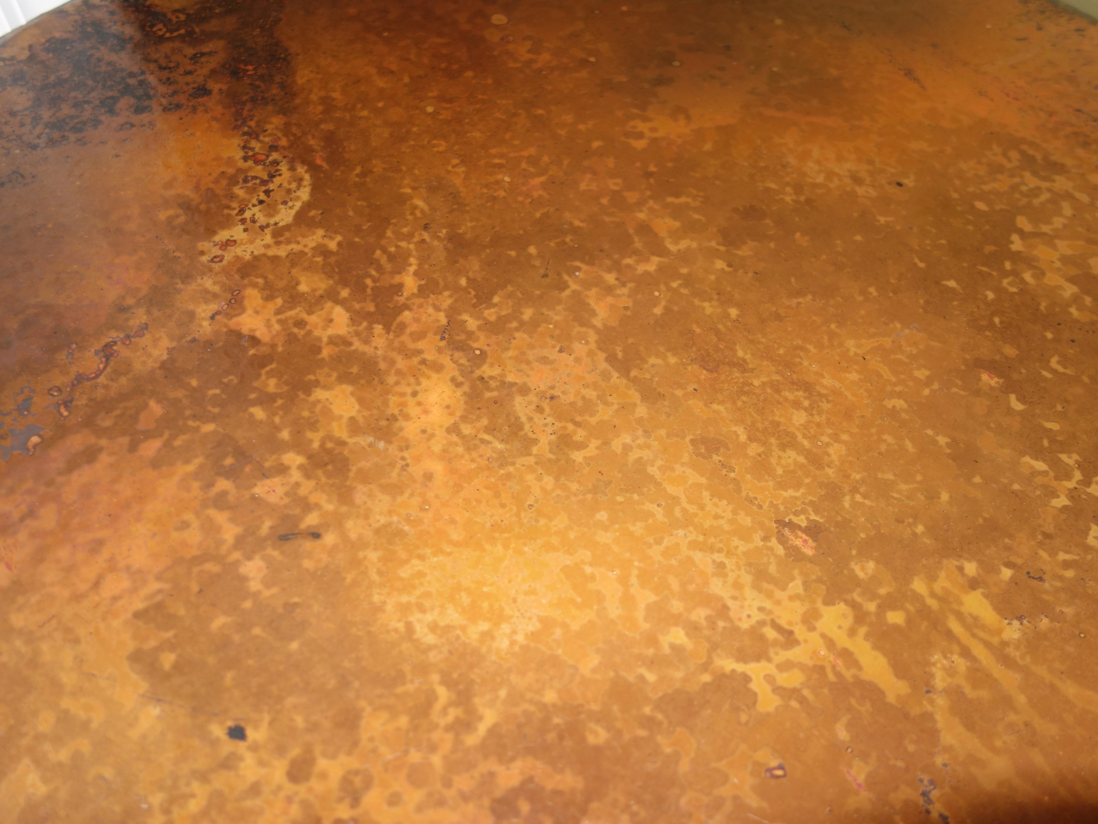 "Normandy" Copper Top Side Table by Arhaus Furniture