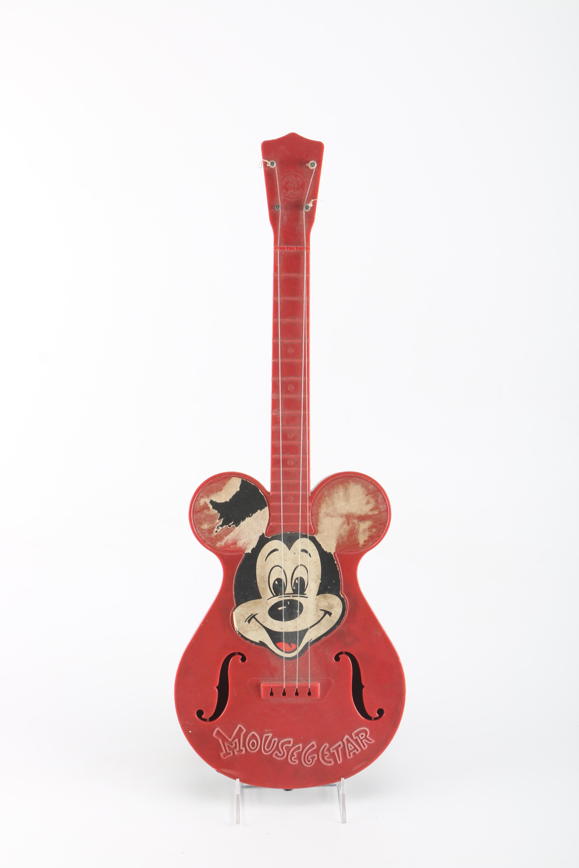 1950s Mattel "Mickey Mouse Club" Mousegetar and Other Cartoon Memorabilia