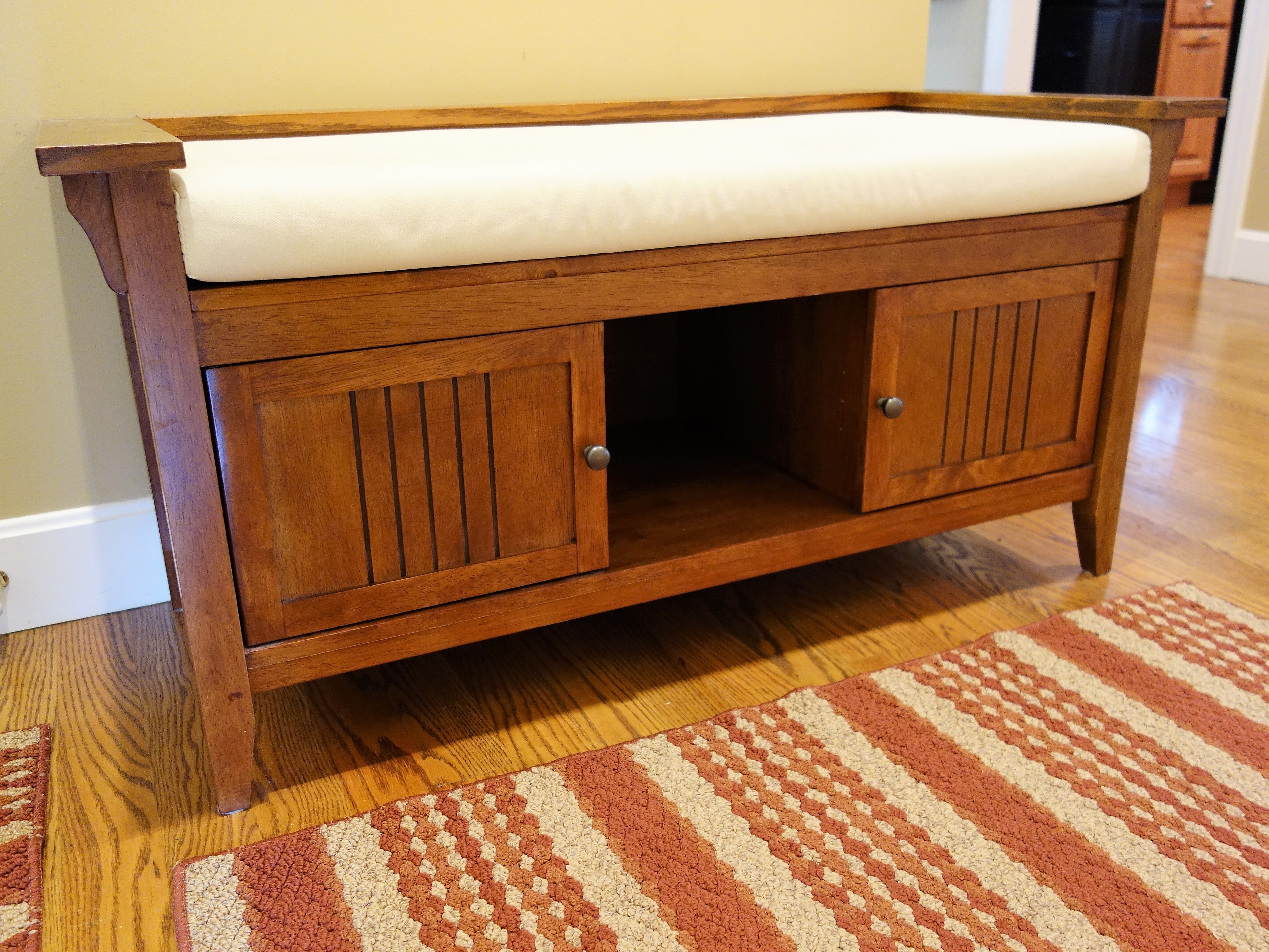 Contemporary Mission Style Hall Bench