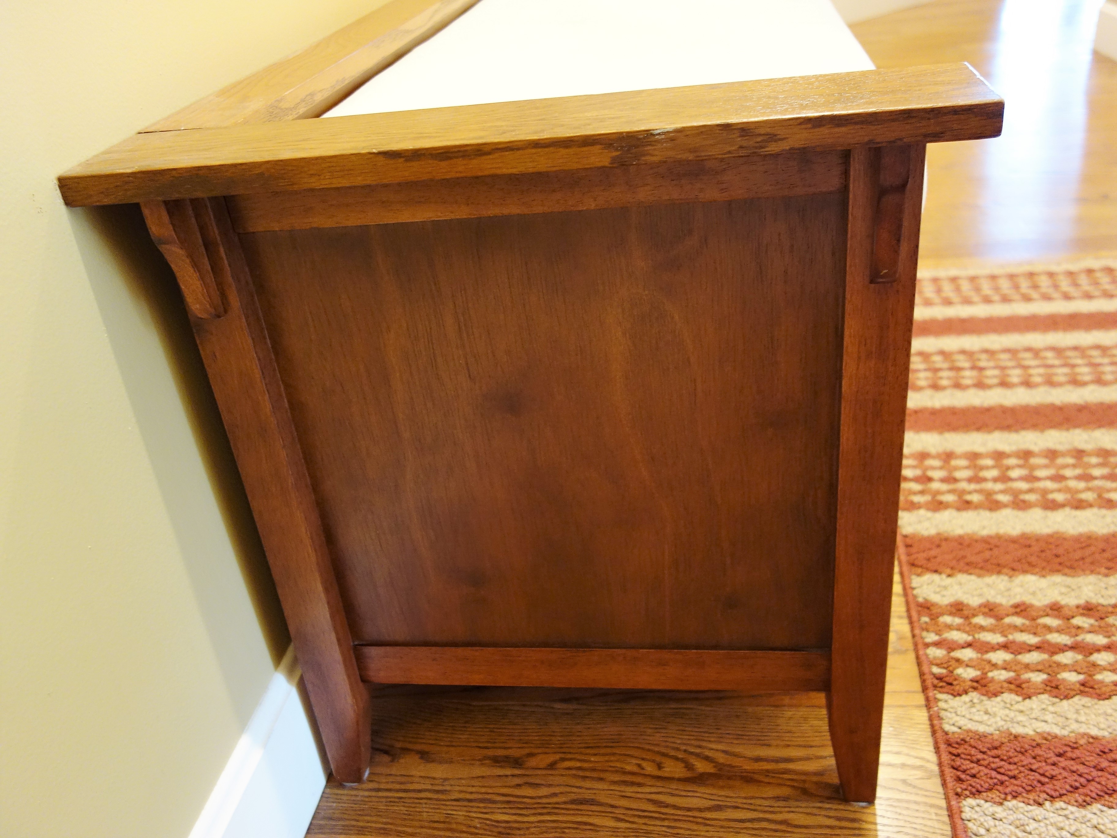 Contemporary Mission Style Hall Bench