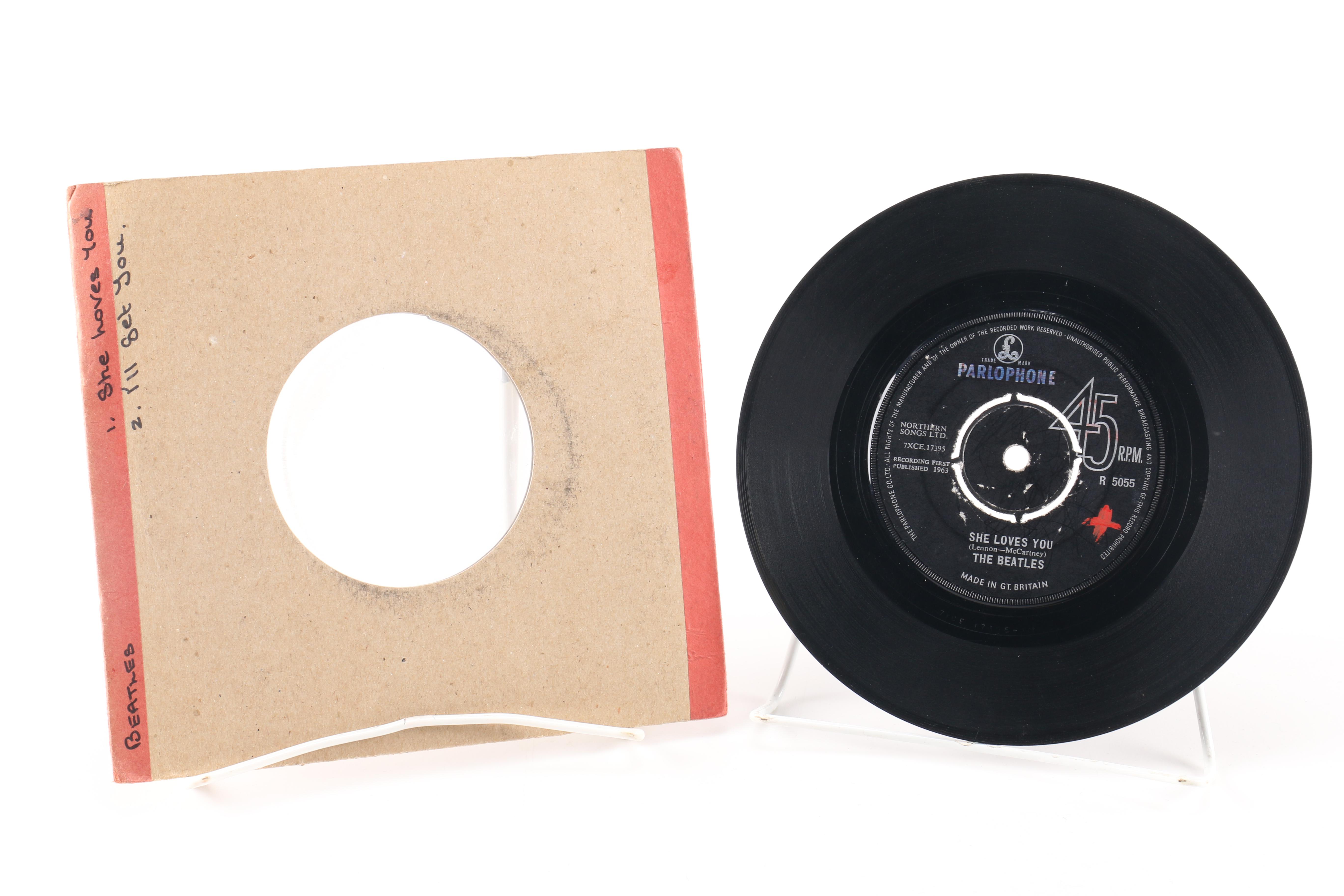 Beatles "She Loves You" on Parlophone and John Lennon Singles