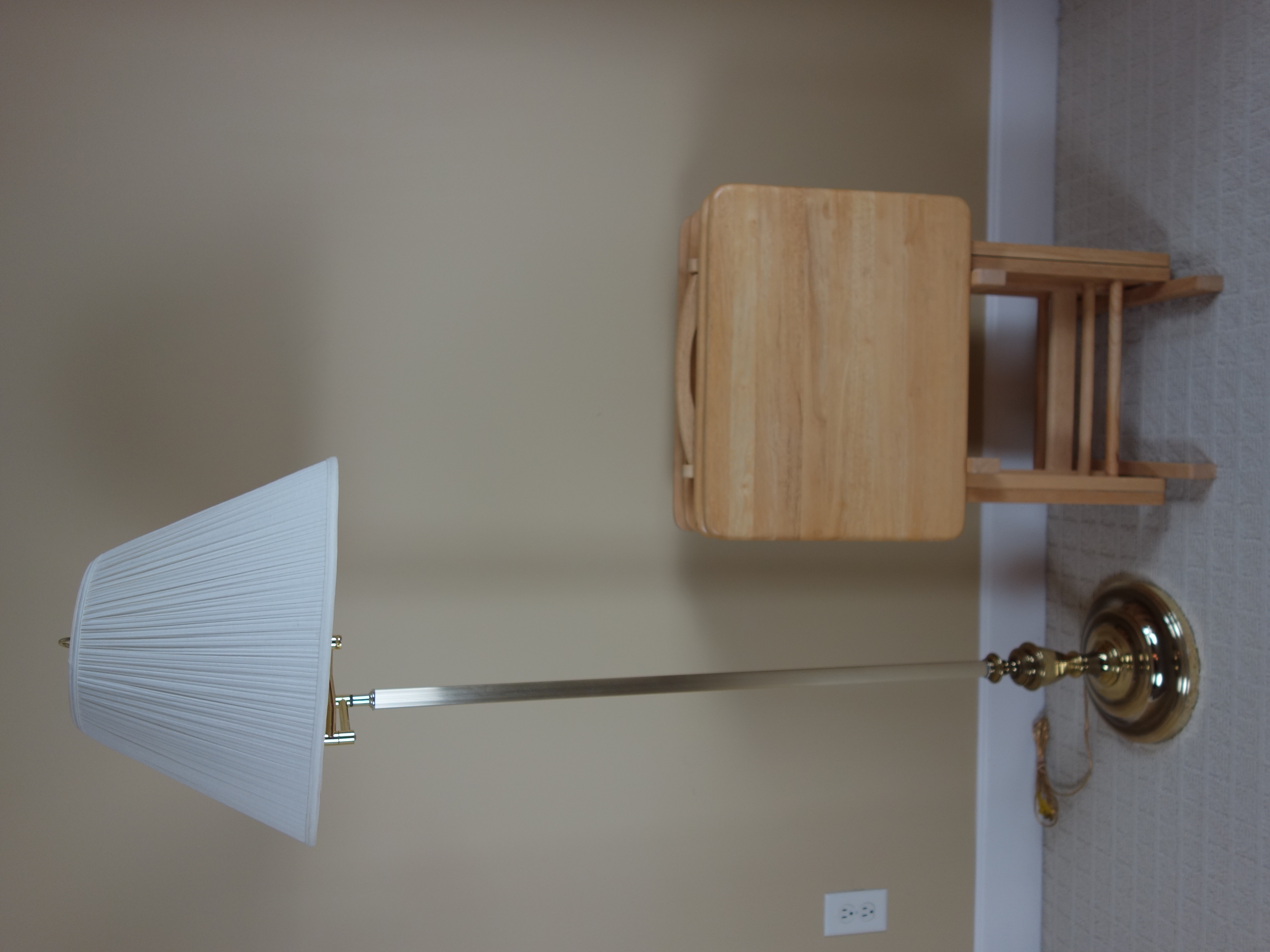 Brass Floor Lamp, Wood TV Trays and More