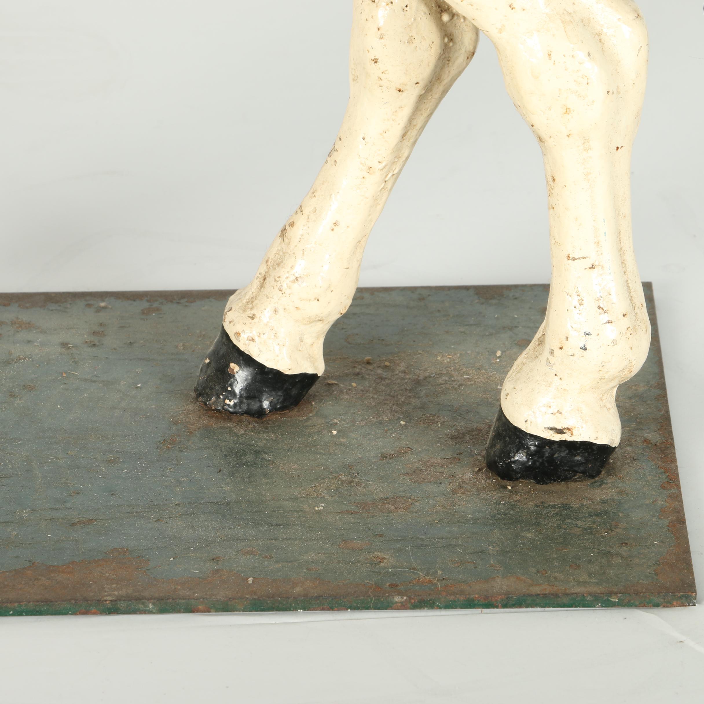 Antique Mangle's Painted Cast Iron Carousel Horse