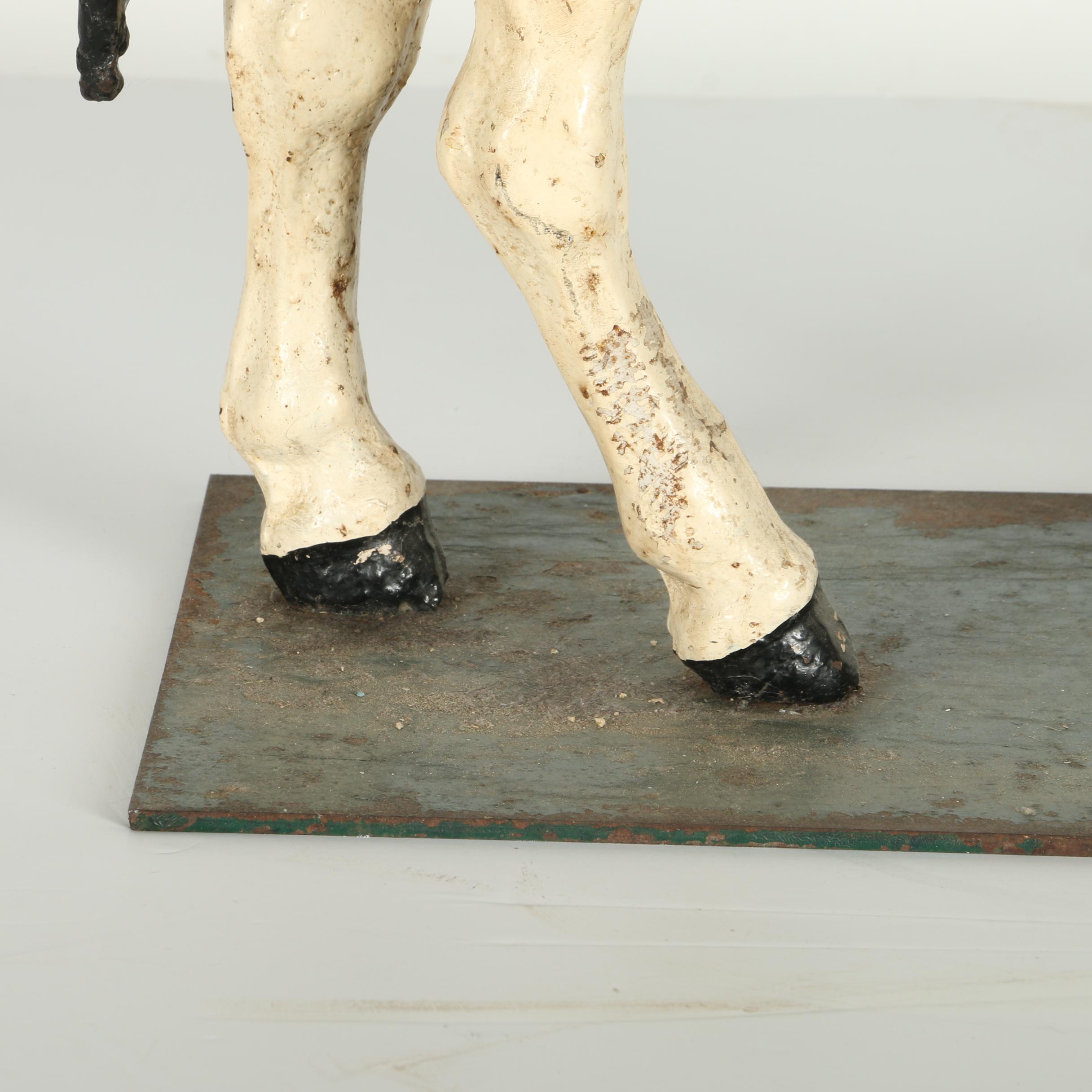 Antique Mangle's Painted Cast Iron Carousel Horse