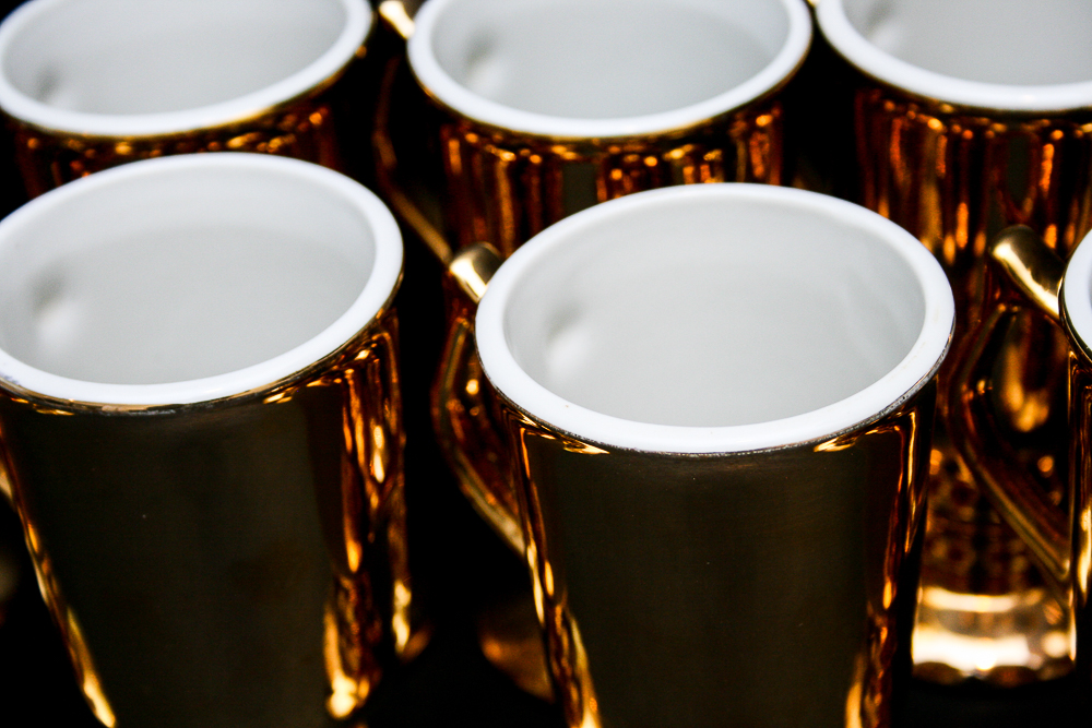 Hall Gilt Finish Irish Coffee Mugs