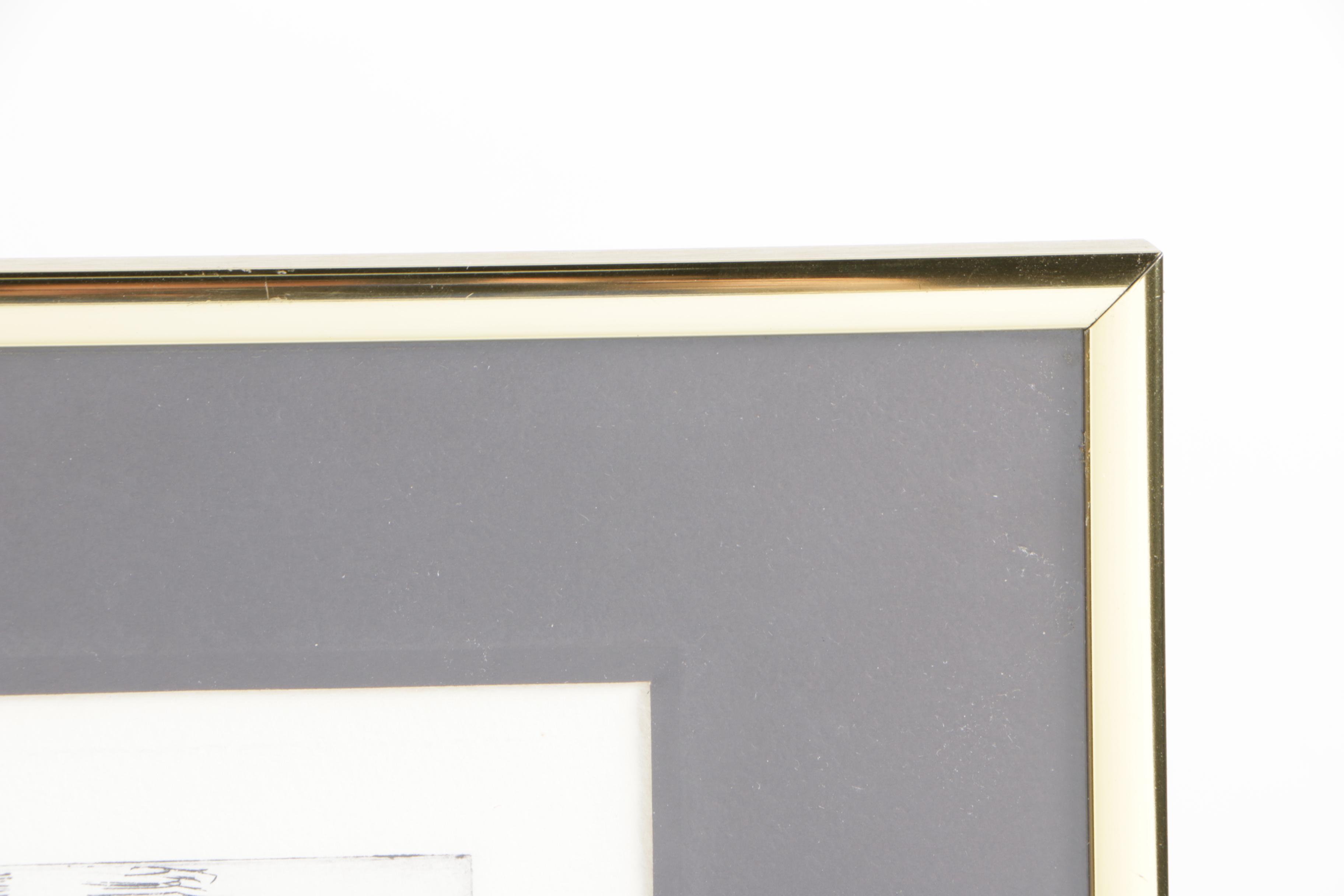 Gerald Huth Limited Edition Drypoint Etching Of Coffee Drinker