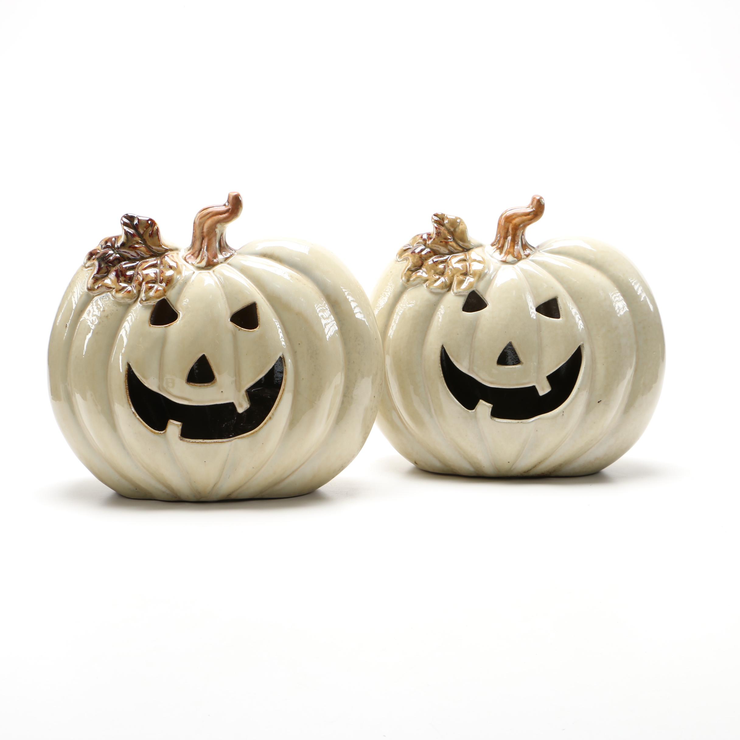 Decorative Ceramic Jack O' Lanterns