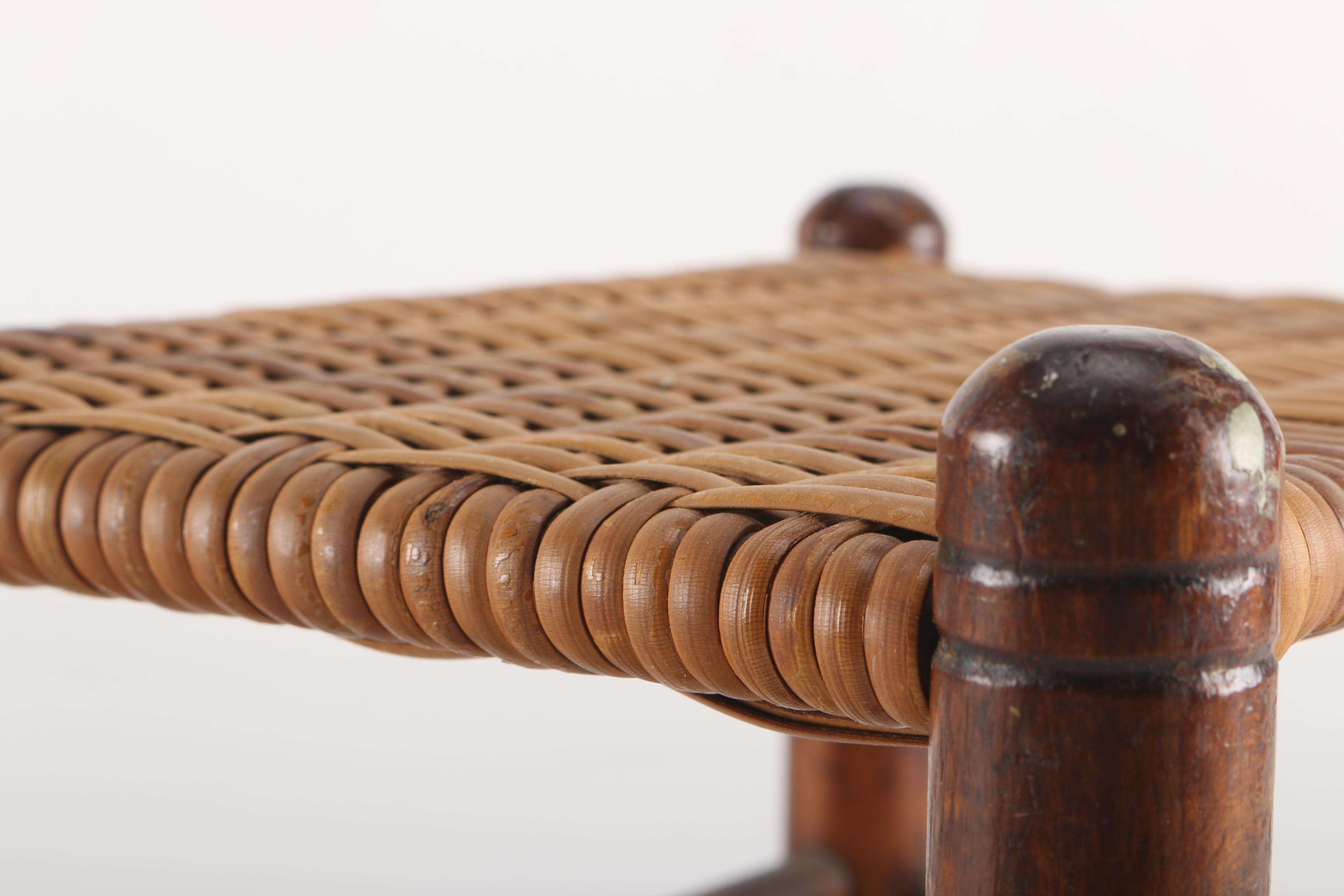 Woven Rush Footstool
